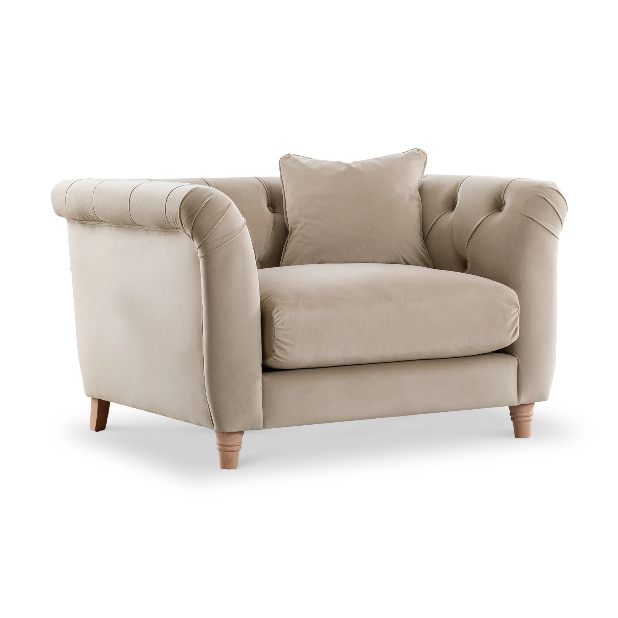 Clarence Velvet Chesterfield Armchair - Image 19