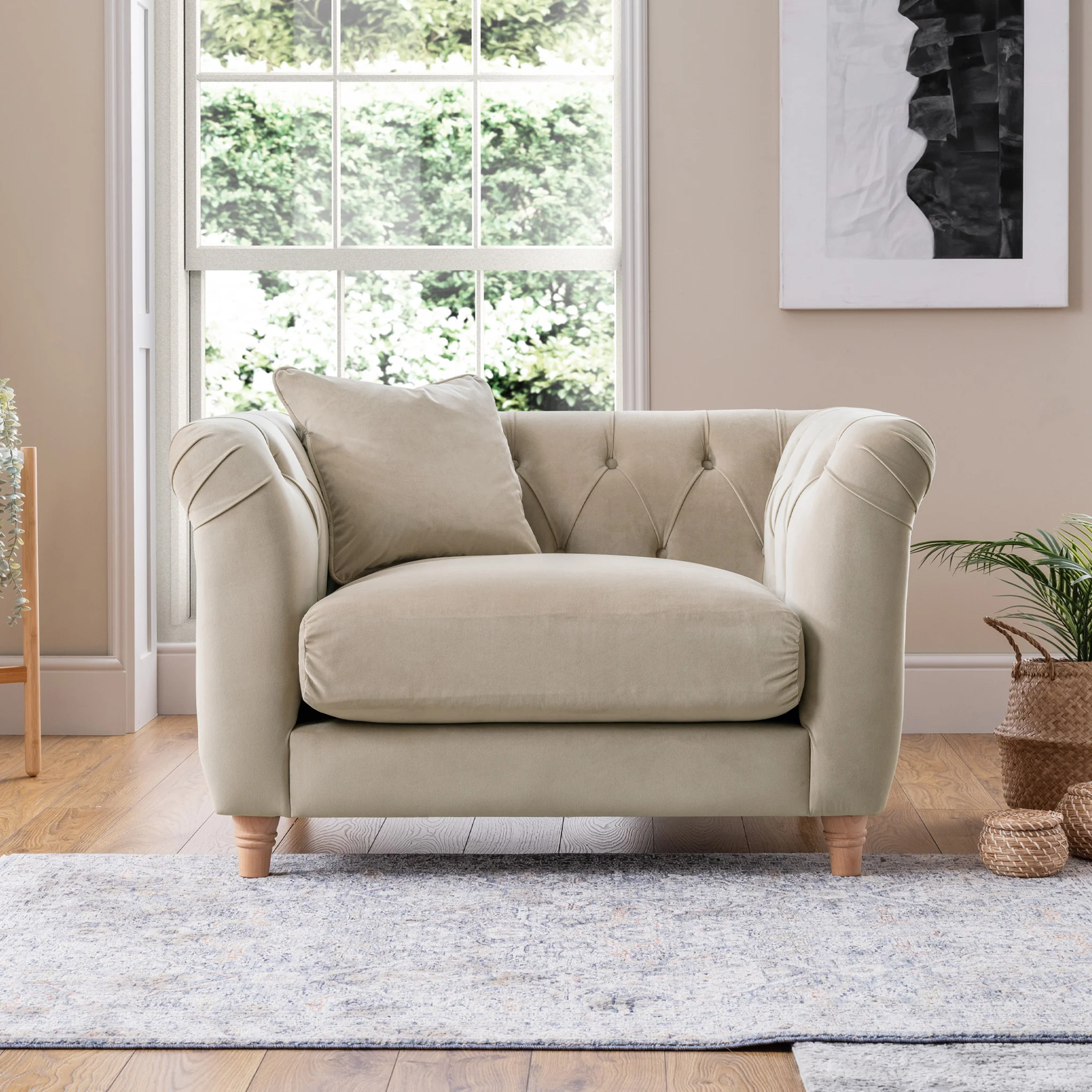 Clarence Velvet Chesterfield Armchair - Image 20