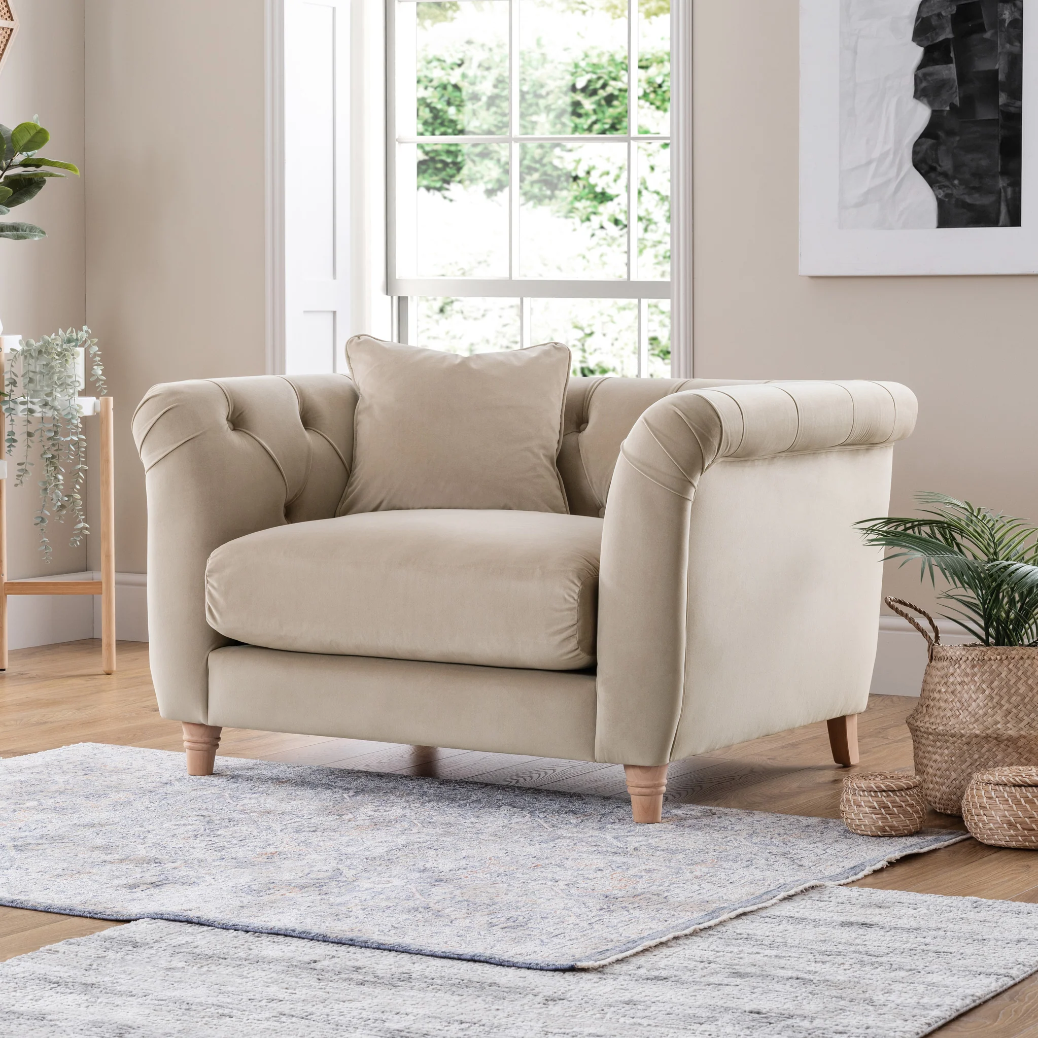 Clarence Velvet Chesterfield Armchair - Image 21