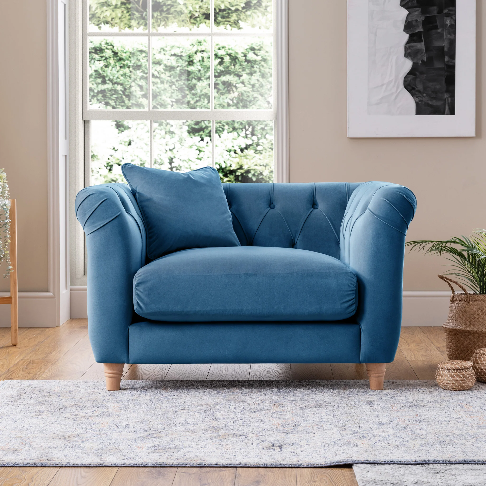 Clarence Velvet Chesterfield Armchair - Image 26