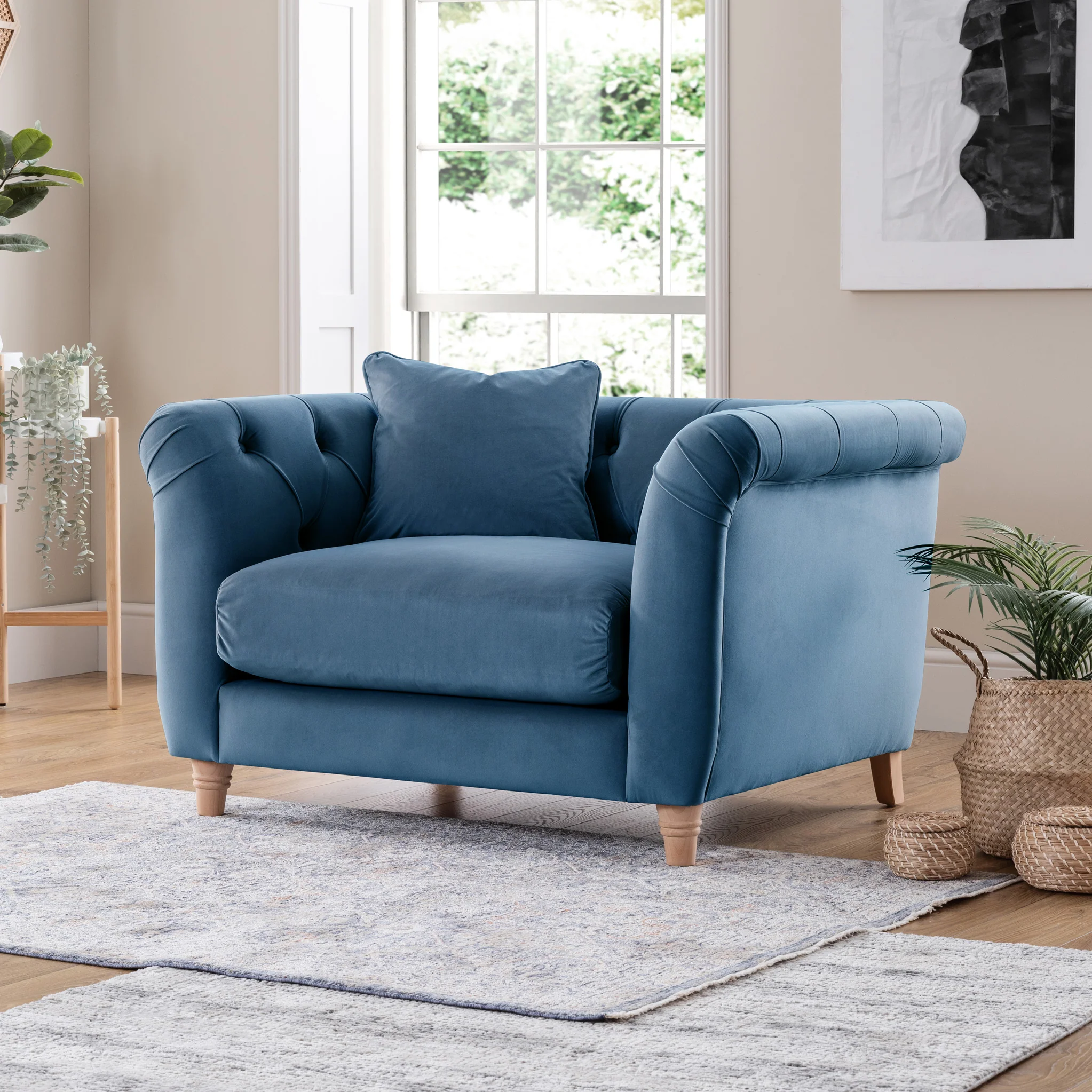 Clarence Velvet Chesterfield Armchair - Image 27