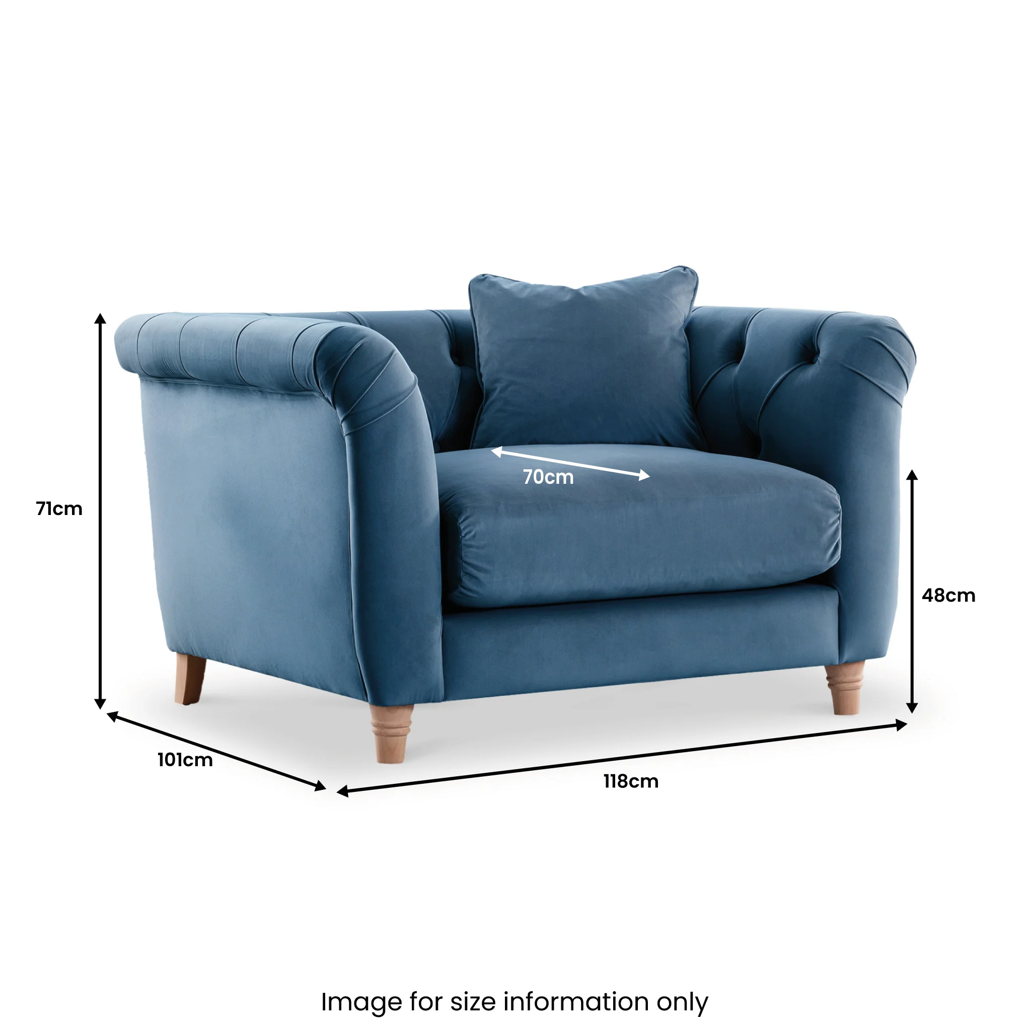 Clarence Velvet Chesterfield Armchair - Image 31