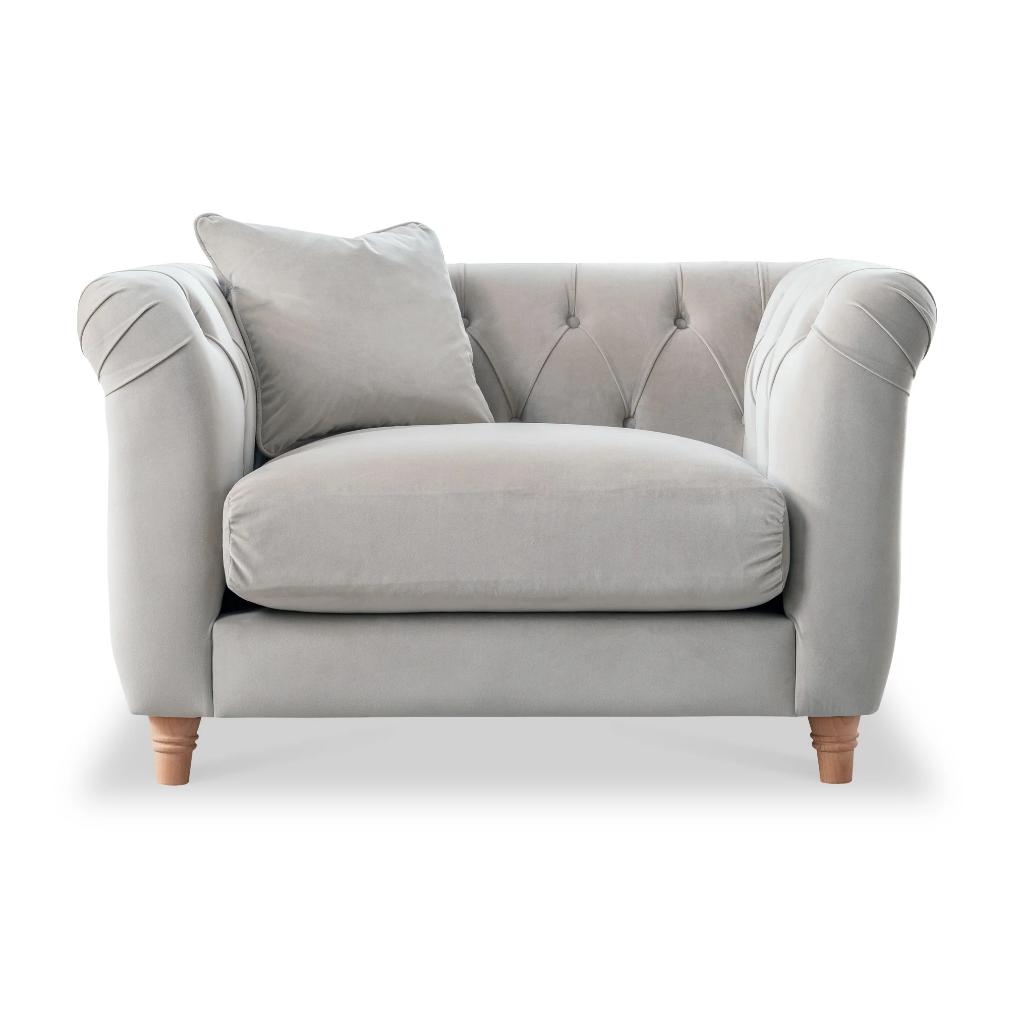 Clarence Velvet Chesterfield Armchair - Image 5