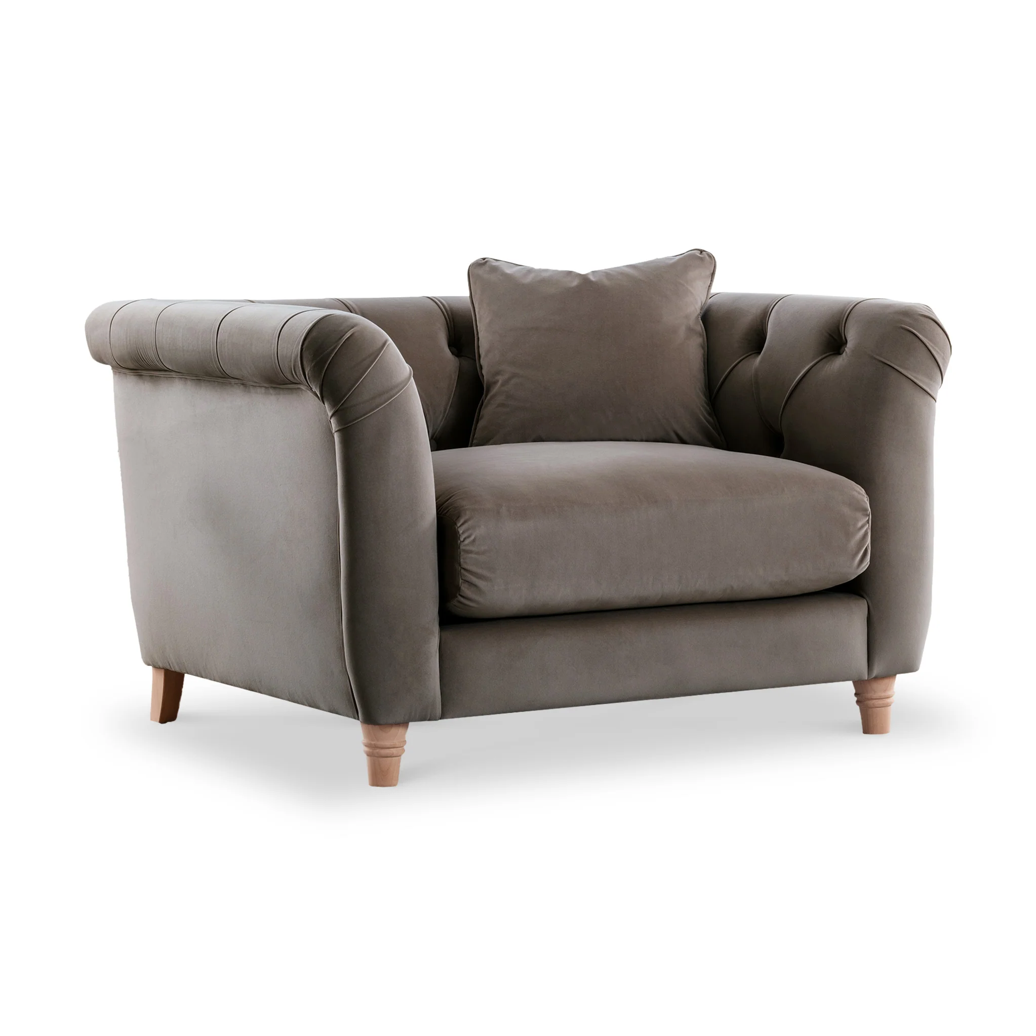 Clarence Velvet Chesterfield Armchair - Image 7