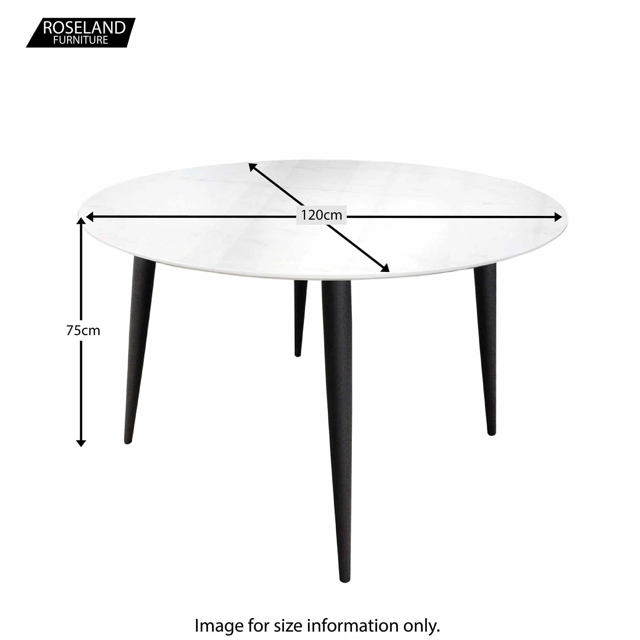 Claude Faux Marble Round Dining Table - Image 4