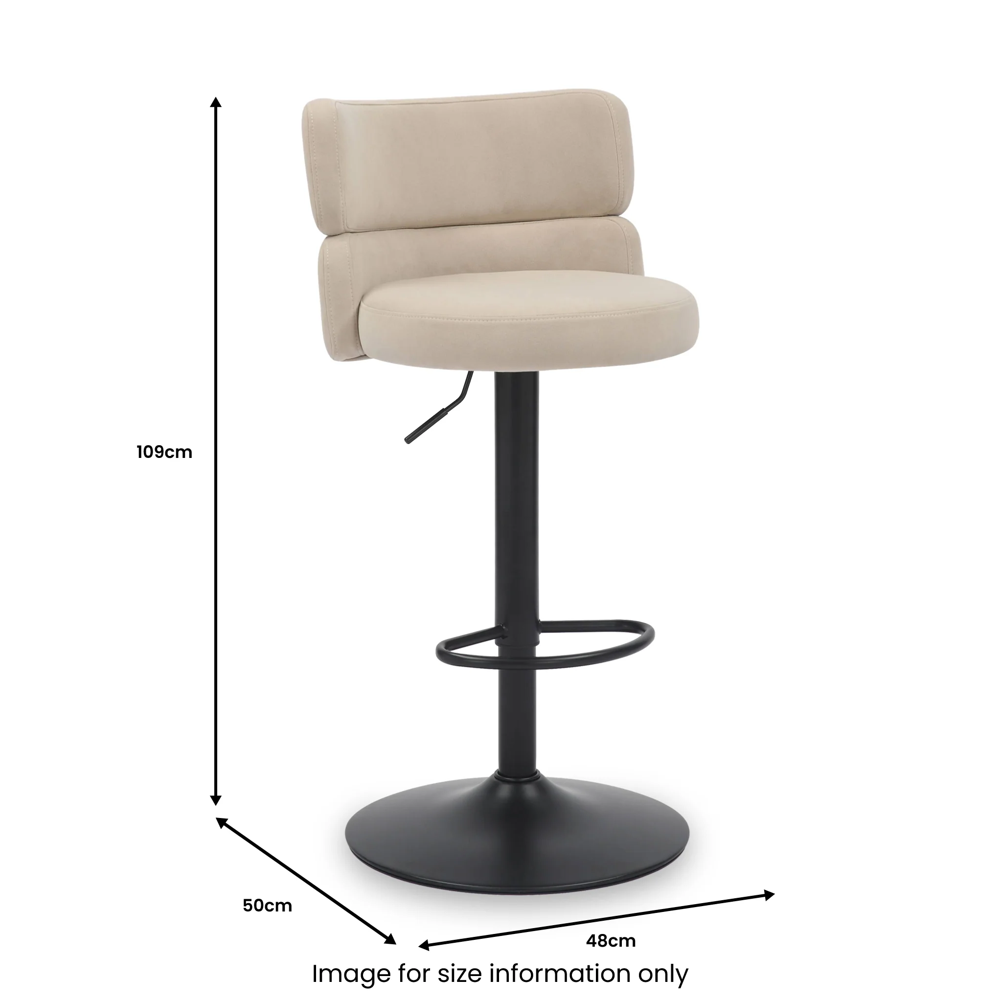 Clayden Brushed Velvet Bar Stool - Image 12