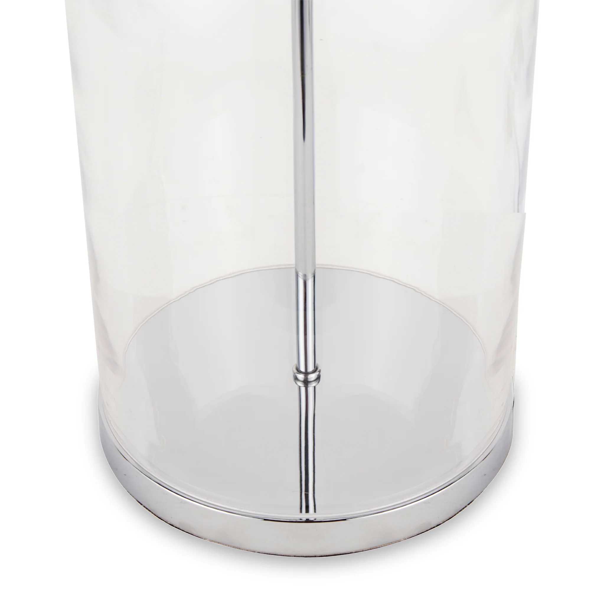 Cloche Clear Glass and Silver Table Lamp - Image 6