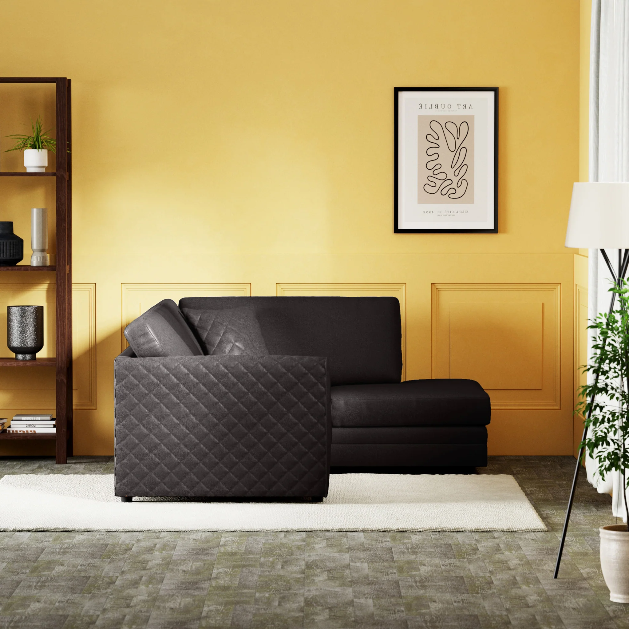 Colby Faux Leather Corner Sofa - Image 14