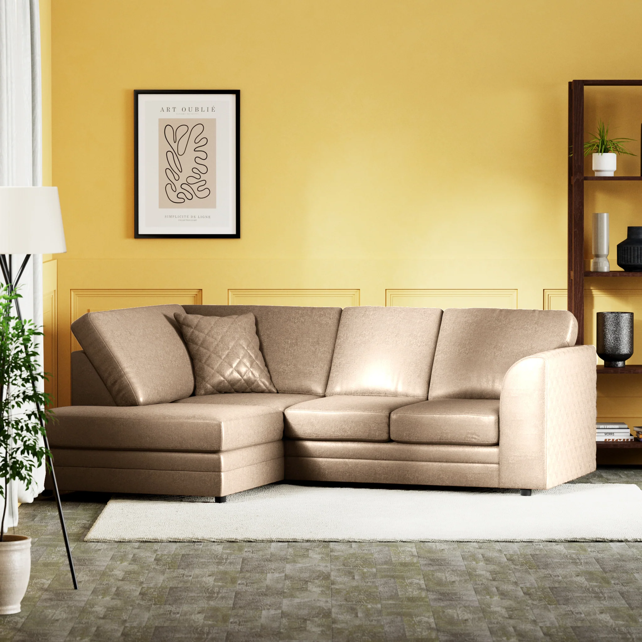 Colby Faux Leather Corner Sofa - Image 22