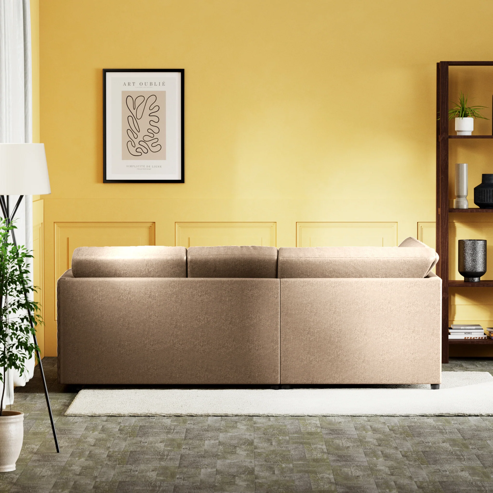 Colby Faux Leather Corner Sofa - Image 25