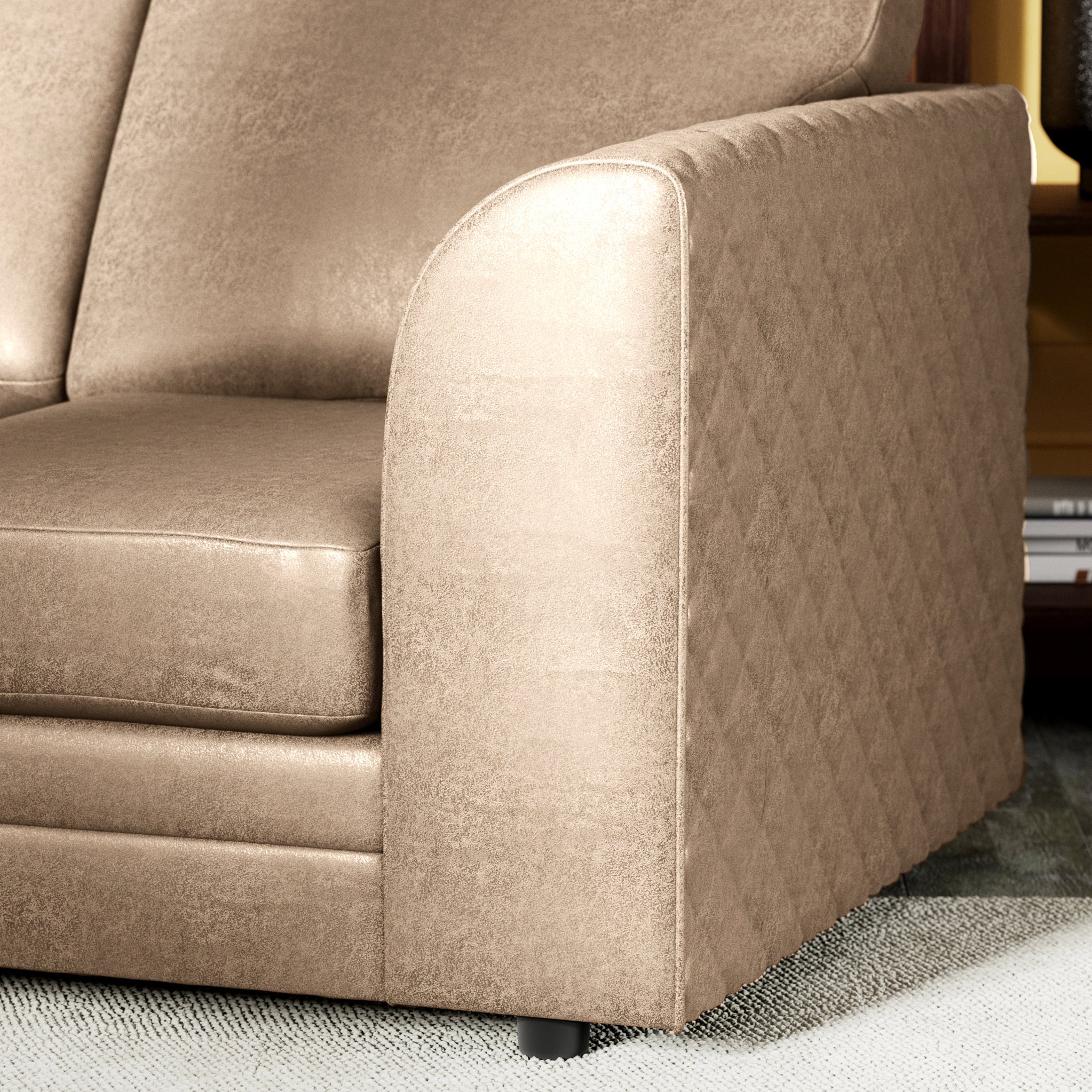 Colby Faux Leather Corner Sofa - Image 27