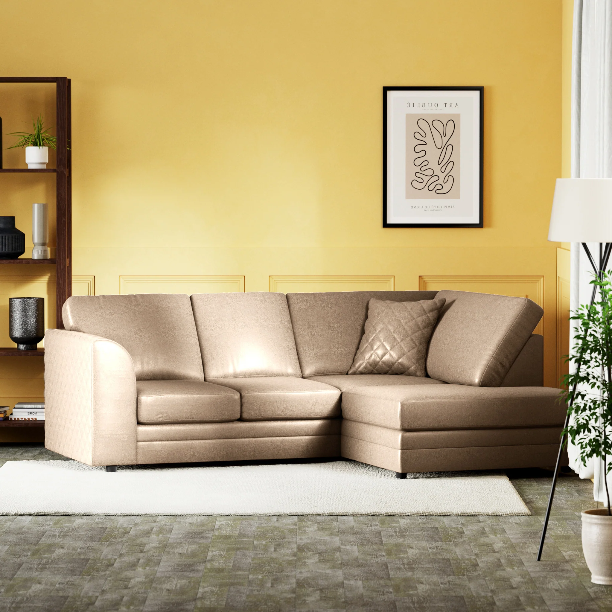 Colby Faux Leather Corner Sofa - Image 31