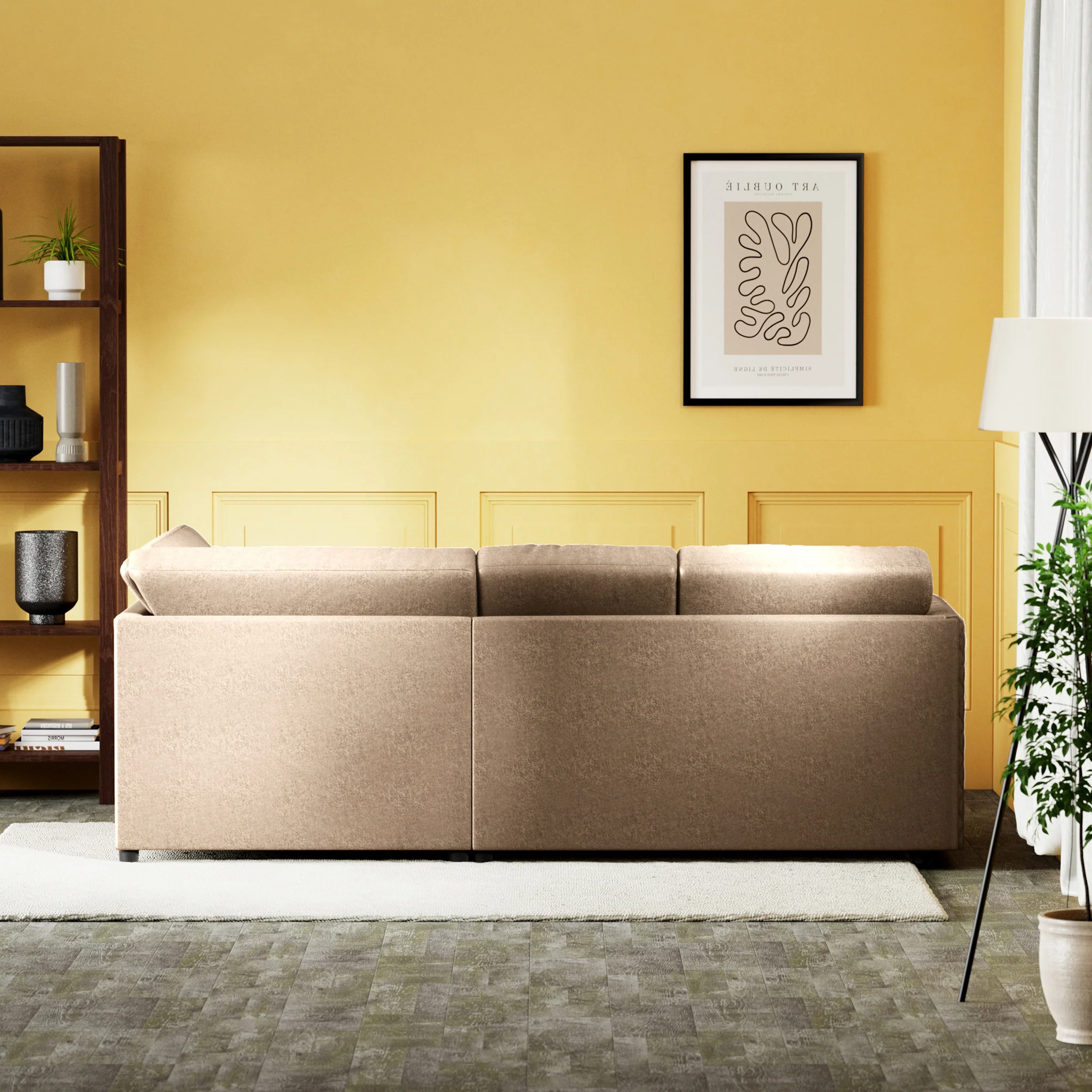 Colby Faux Leather Corner Sofa - Image 40