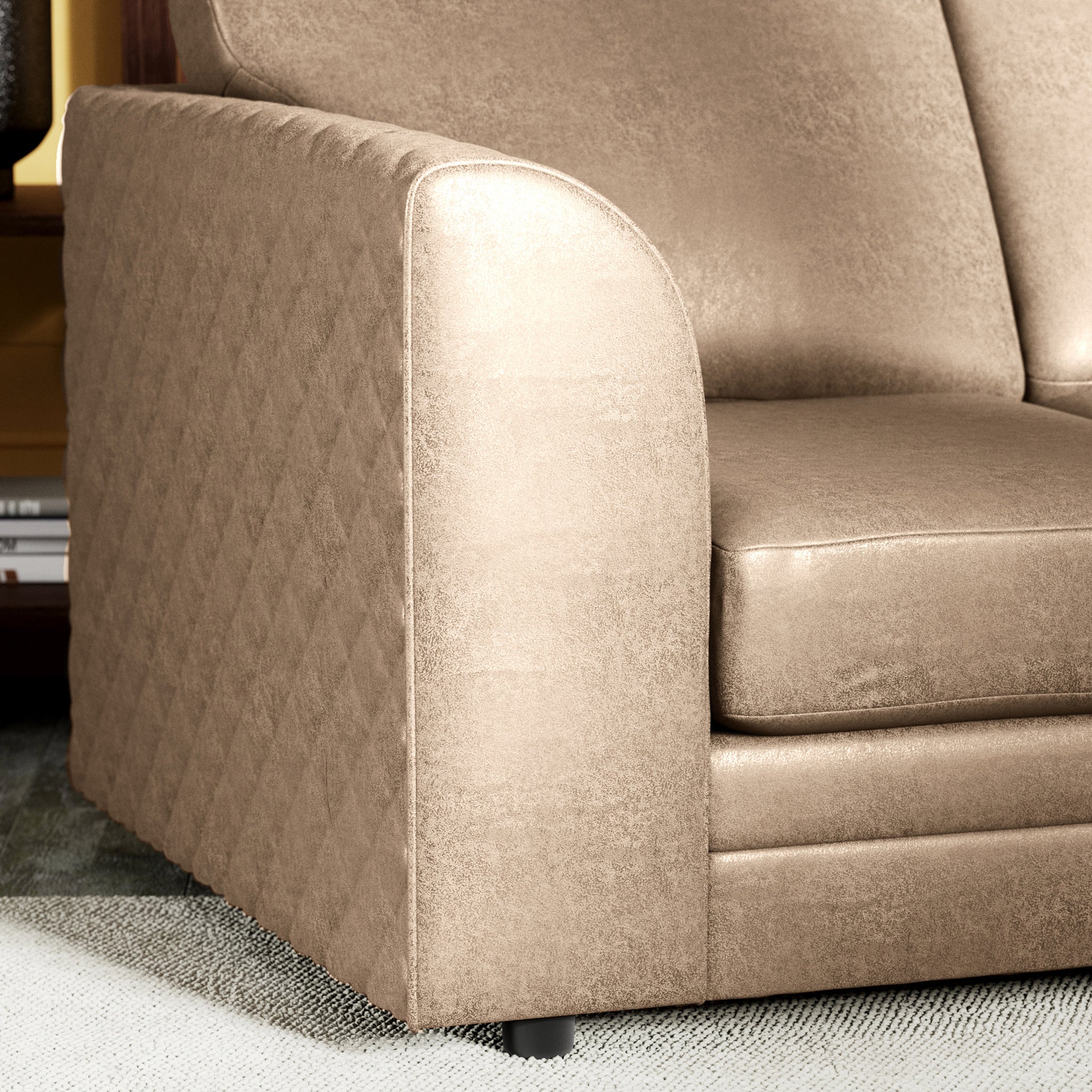 Colby Faux Leather Corner Sofa - Image 41