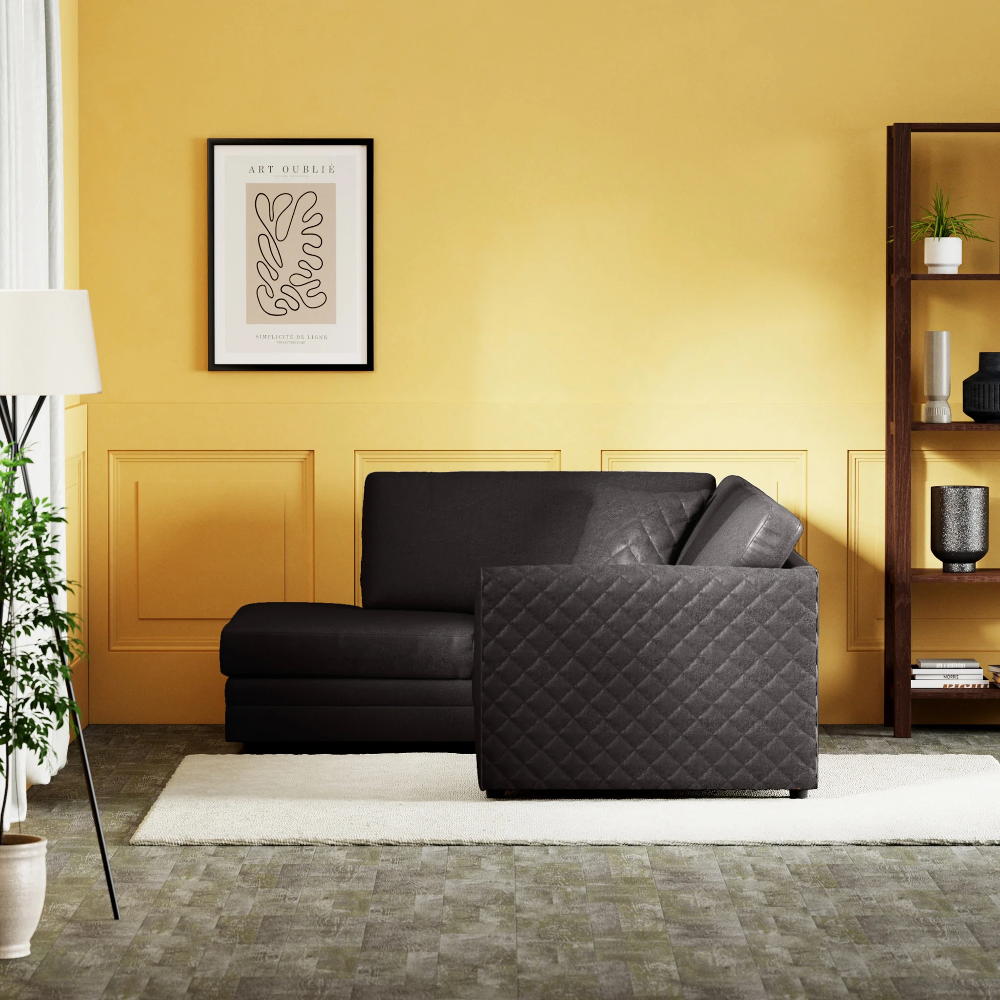 Colby Faux Leather Corner Sofa - Image 5