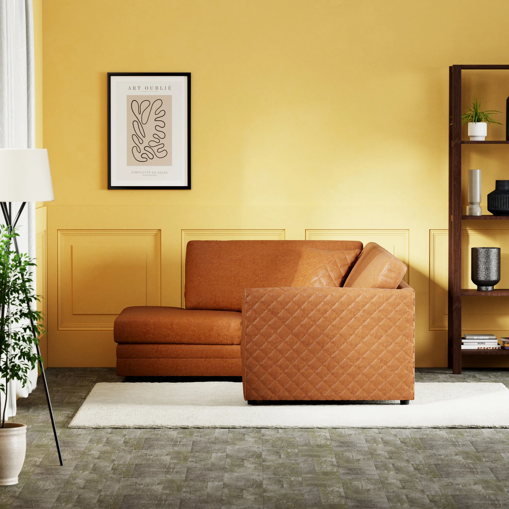 Colby Faux Leather Corner Sofa - Image 51