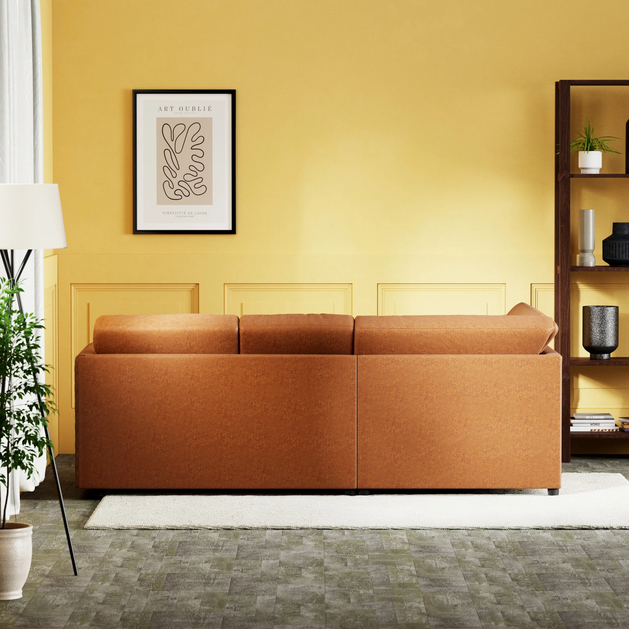 Colby Faux Leather Corner Sofa - Image 52
