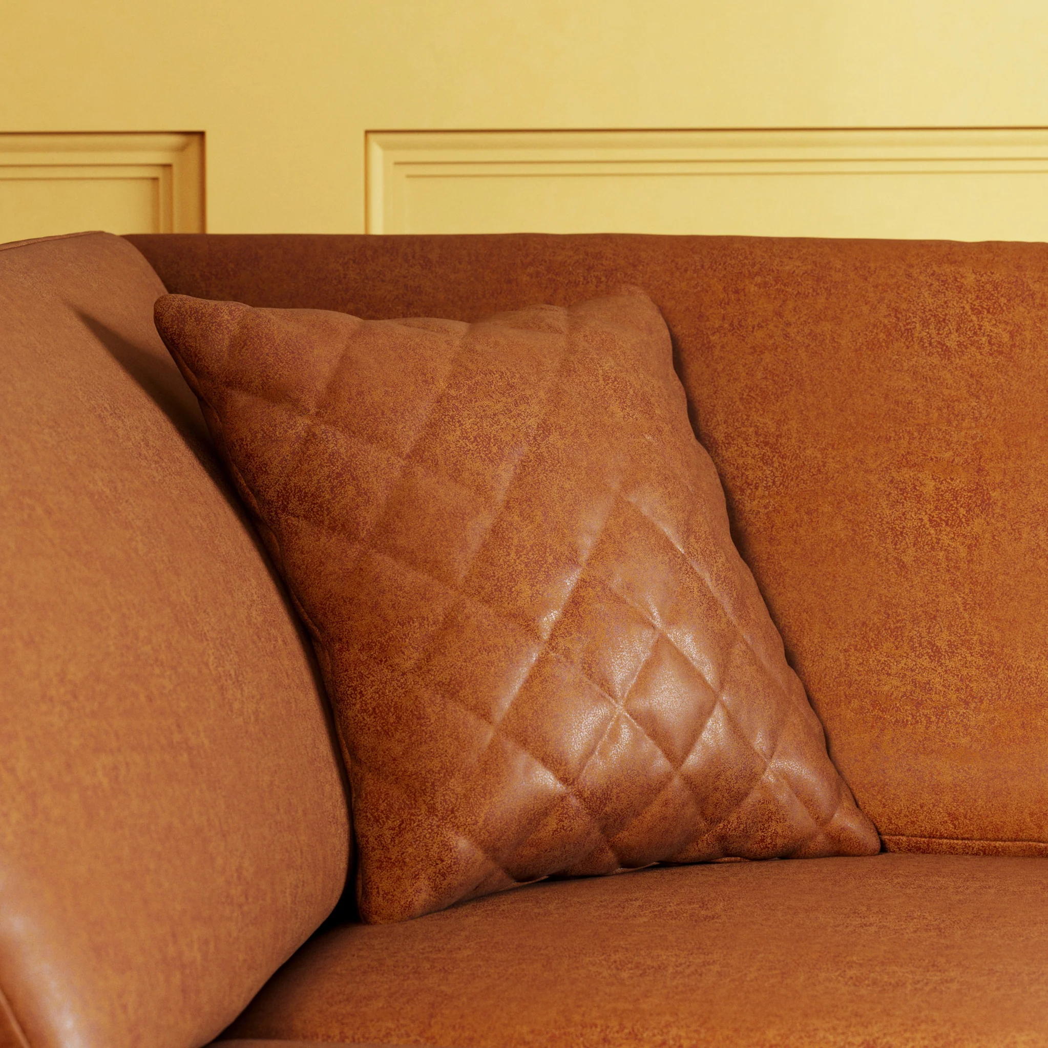 Colby Faux Leather Corner Sofa - Image 55