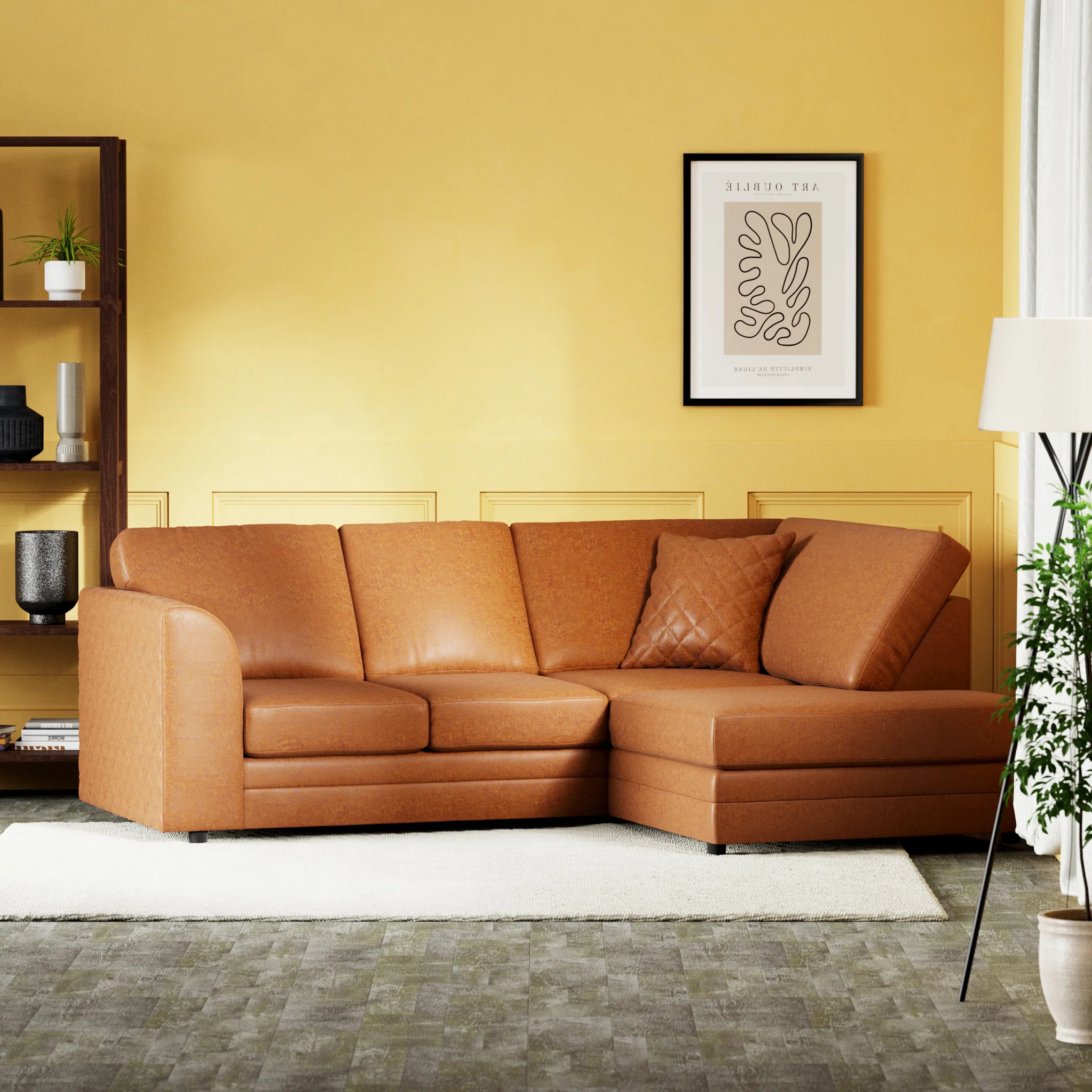 Colby Faux Leather Corner Sofa - Image 58