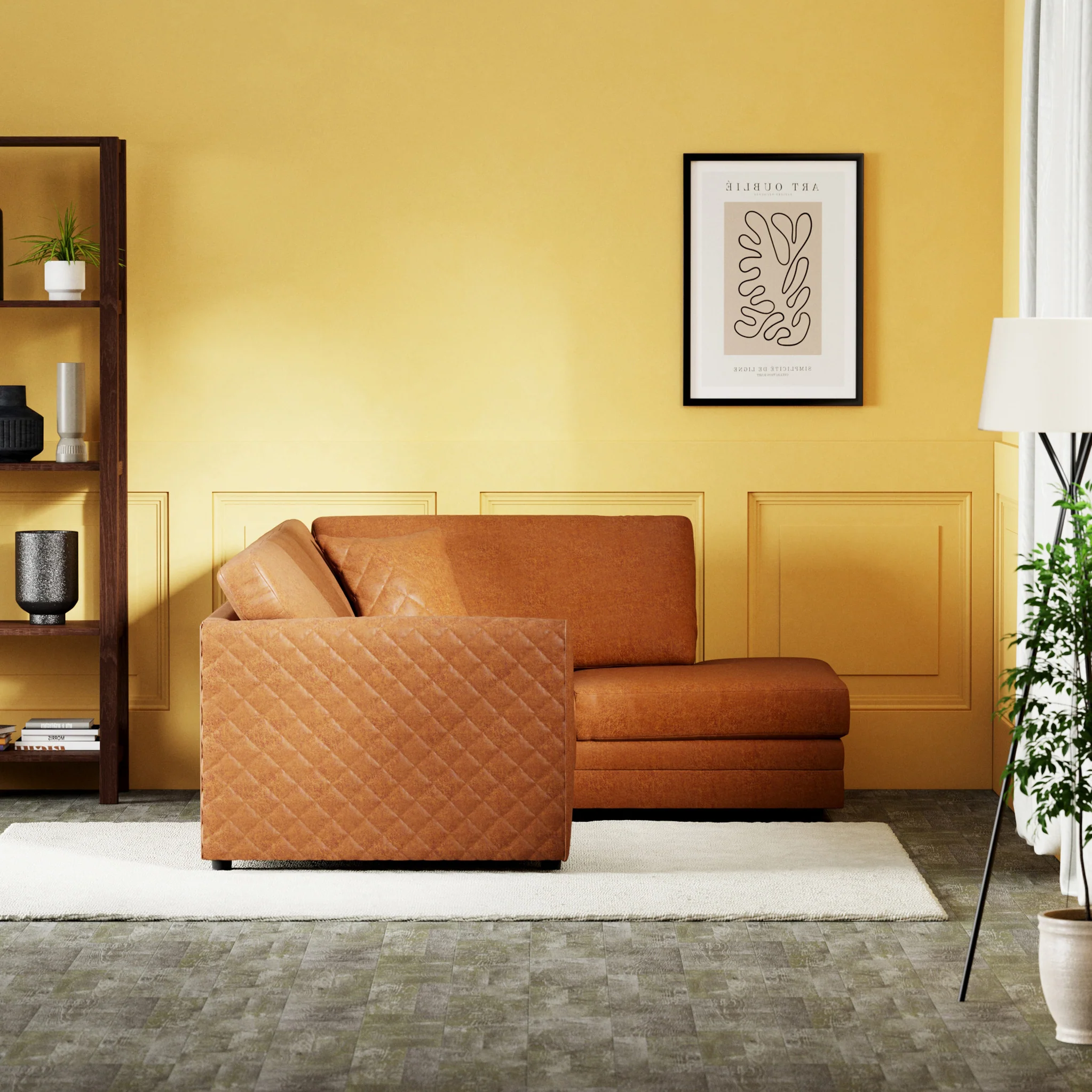 Colby Faux Leather Corner Sofa - Image 63