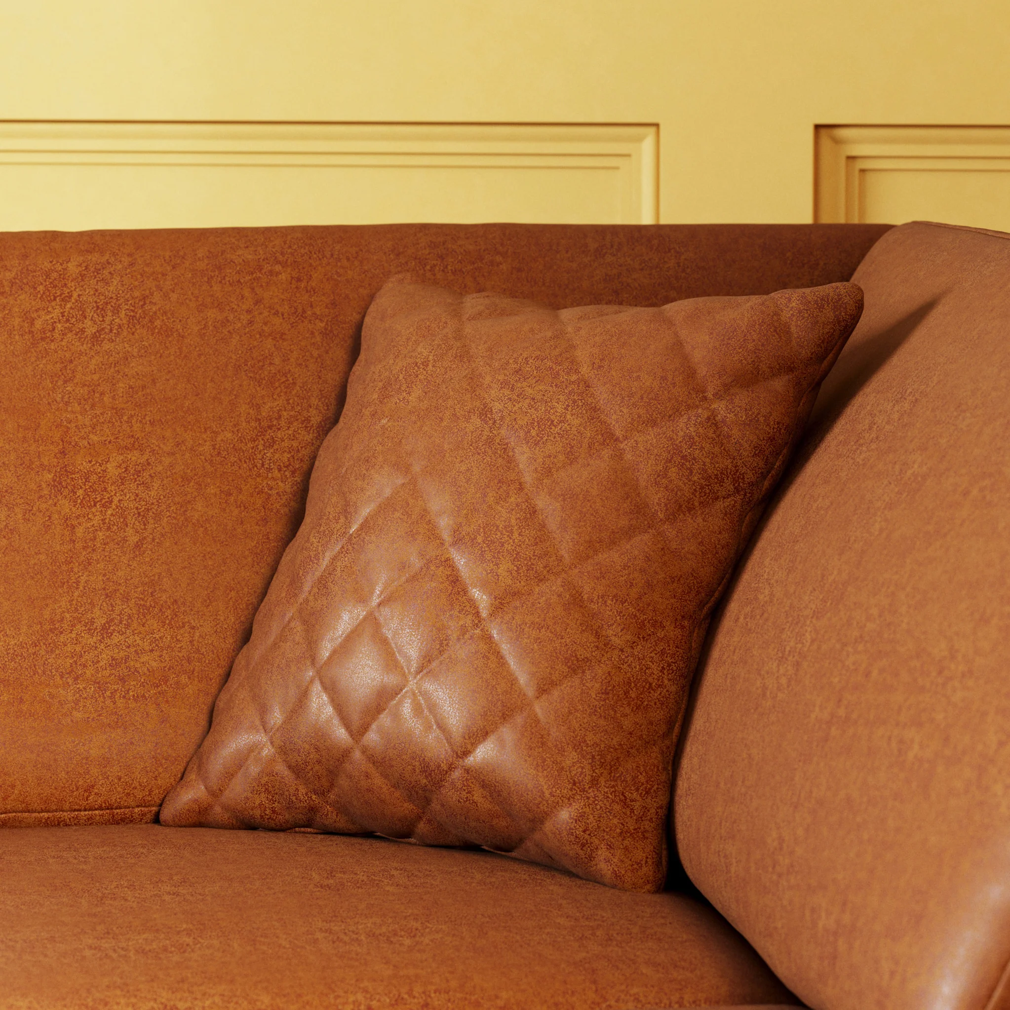 Colby Faux Leather Corner Sofa - Image 65