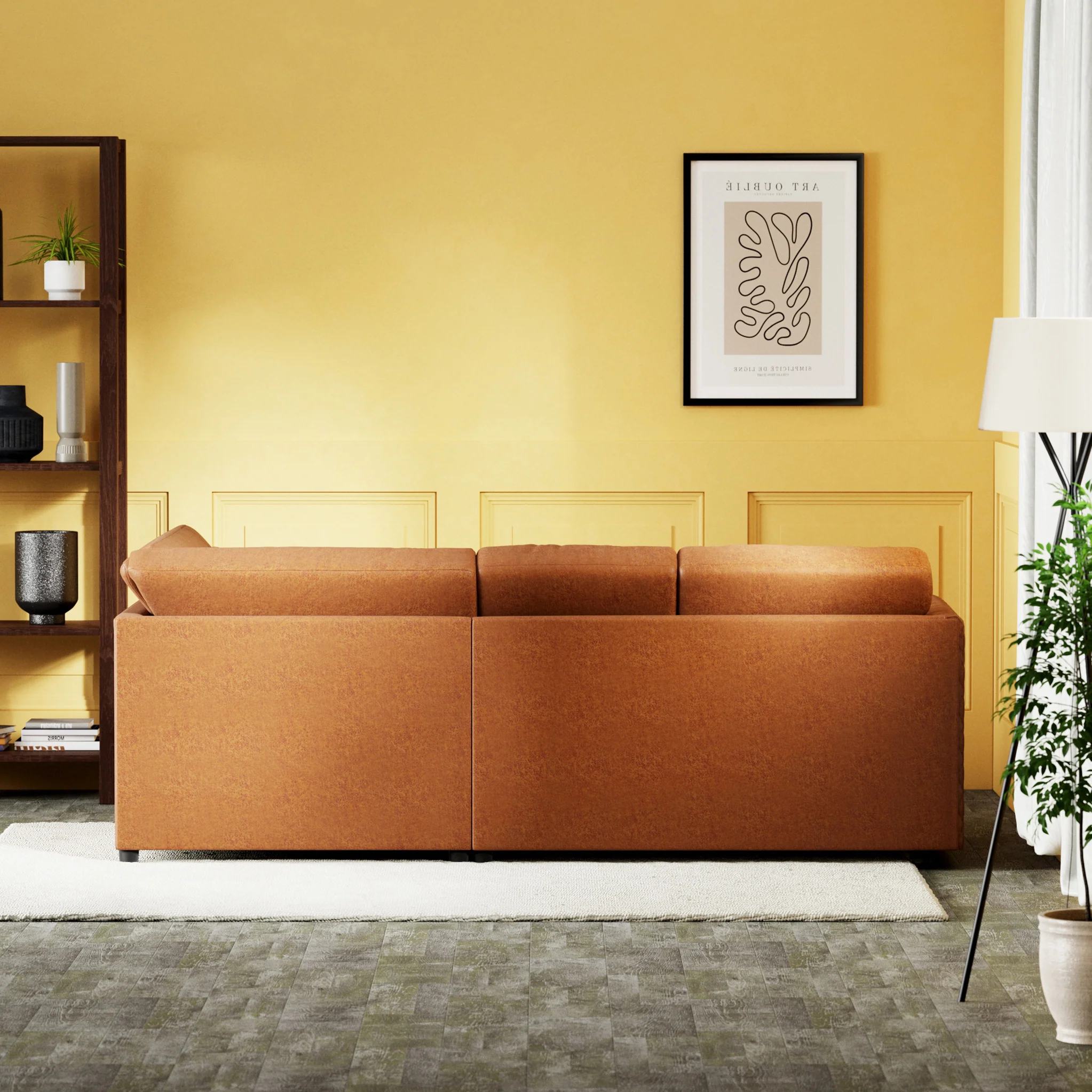 Colby Faux Leather Corner Sofa - Image 67