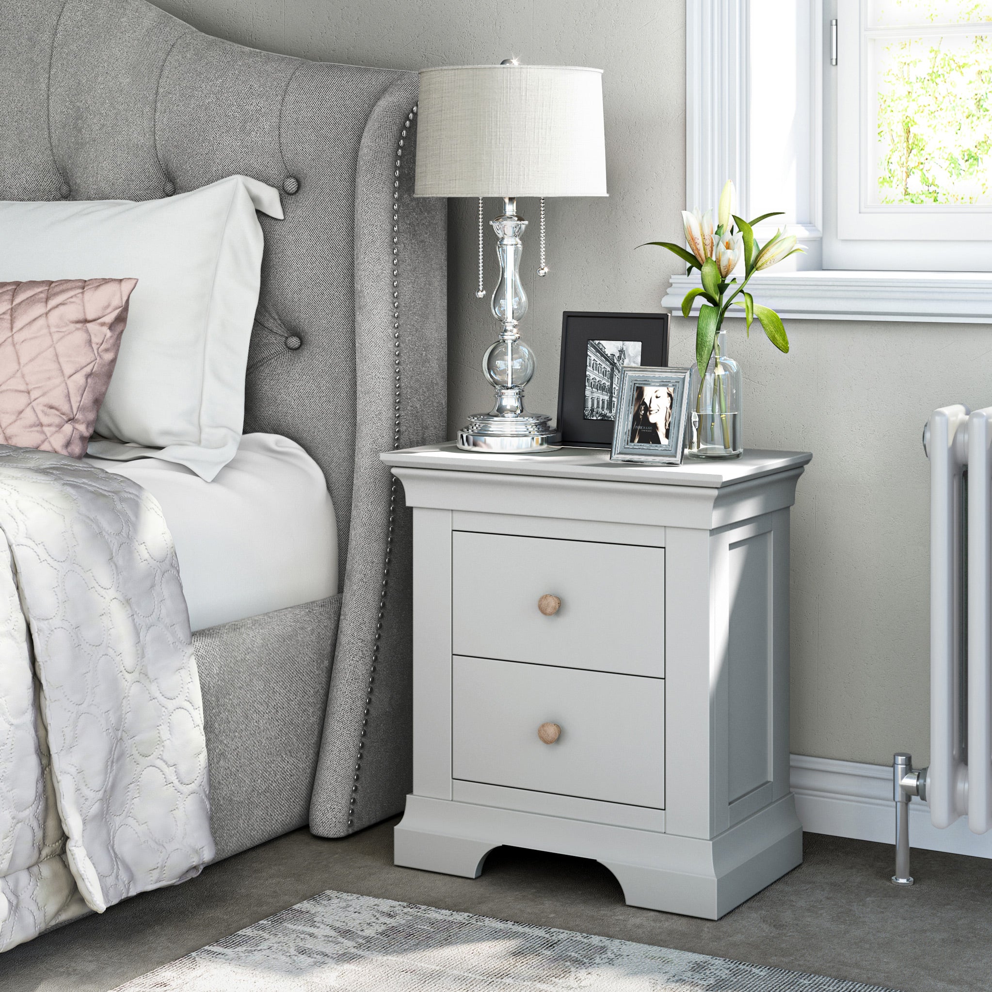 Colette 2 Drawer Bedside Table - Image 30