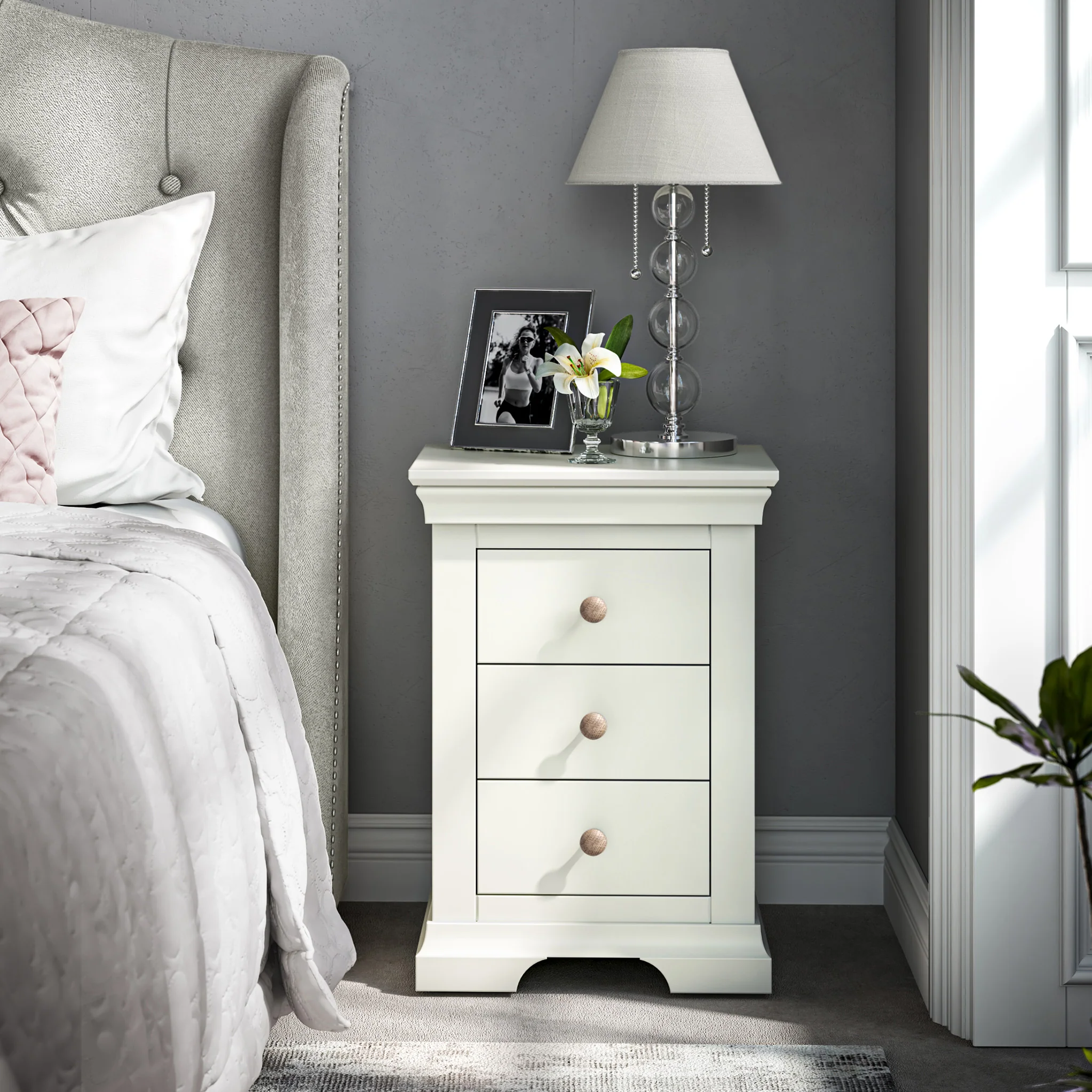 Colette 3 Drawer Bedside Table - Image 31