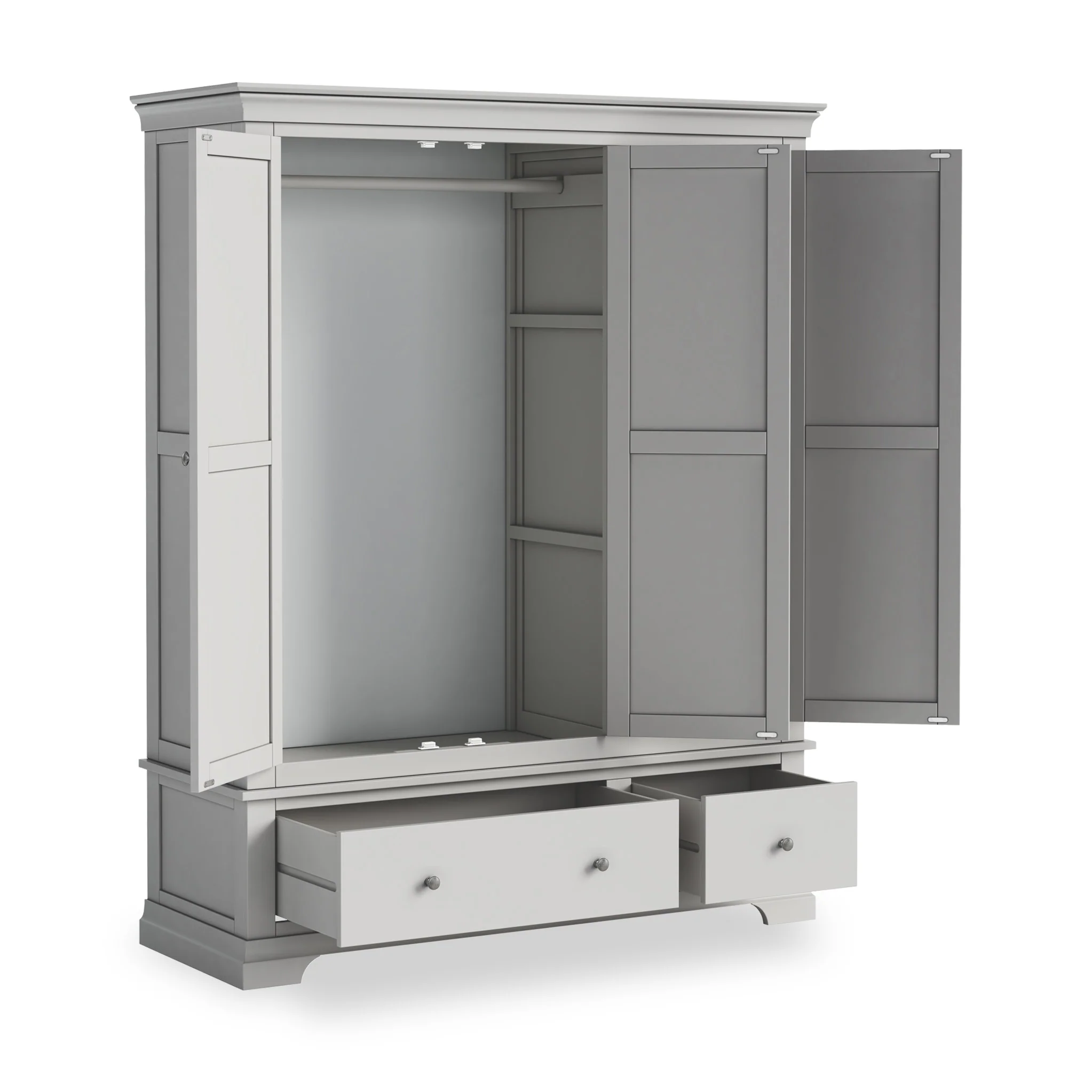 Colette Triple Wardrobe with 2 Drawers - Image 15