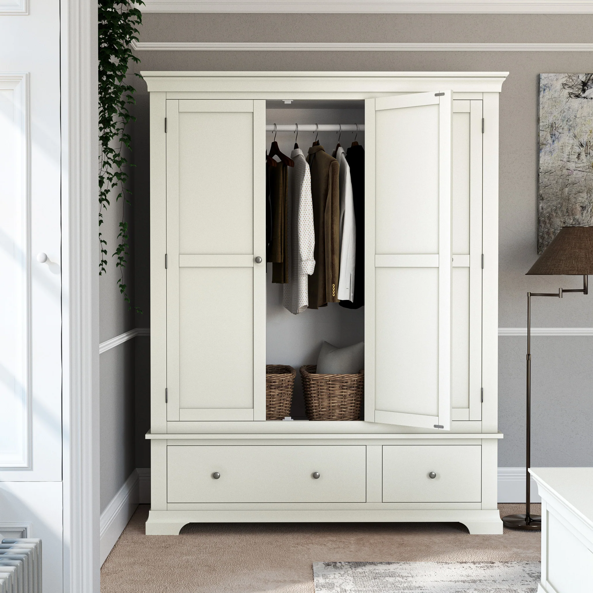 Colette Triple Wardrobe with 2 Drawers - Image 25