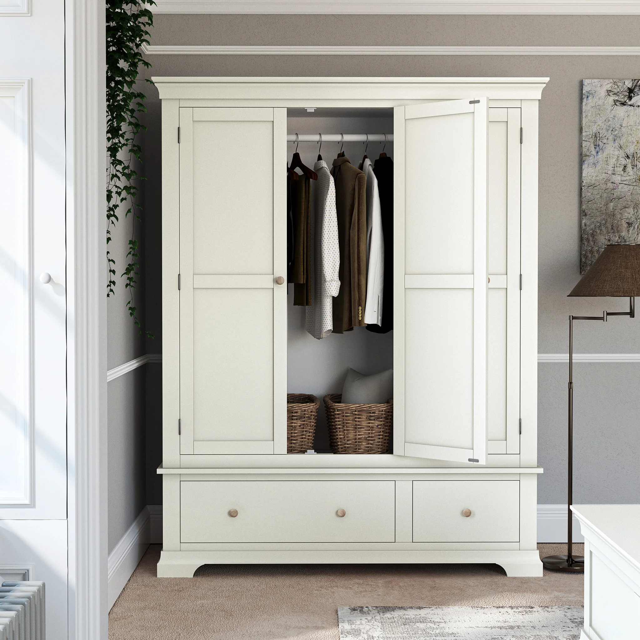 Colette Triple Wardrobe with 2 Drawers - Image 26