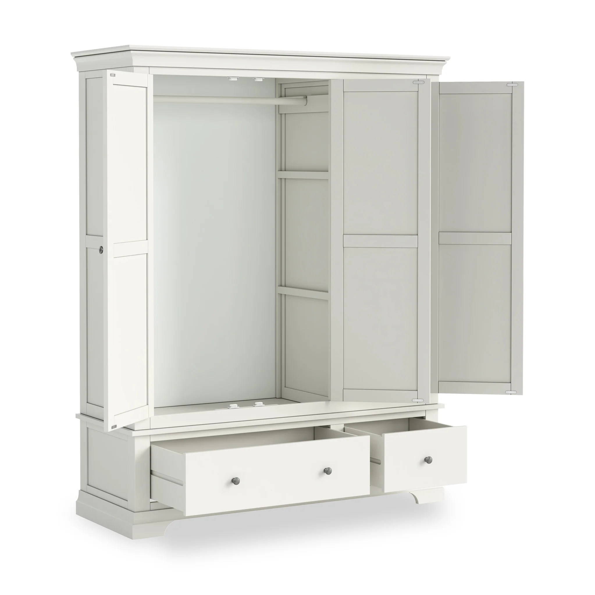 Colette Triple Wardrobe with 2 Drawers - Image 4