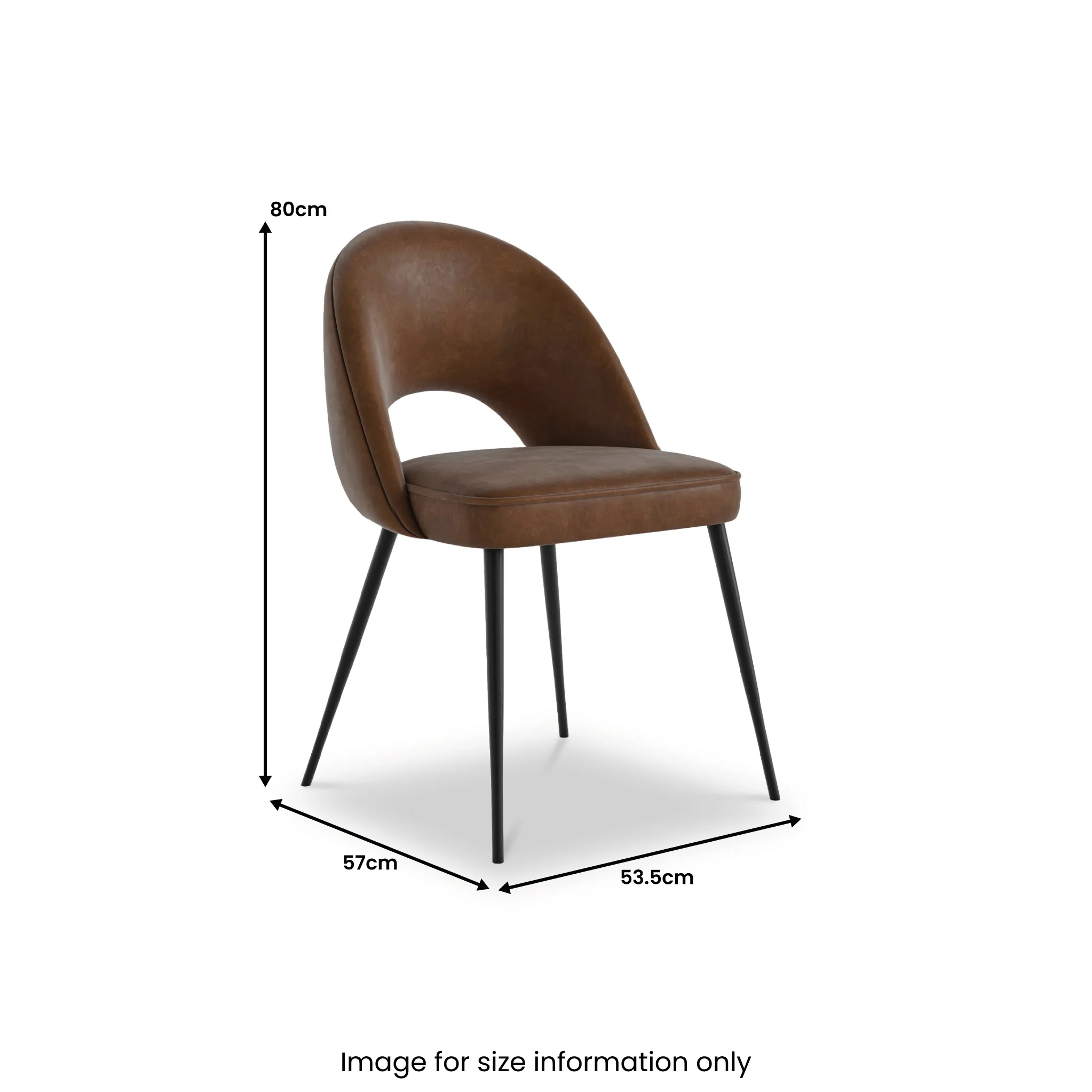 Connoly Faux Leather Dining Chair - Image 5