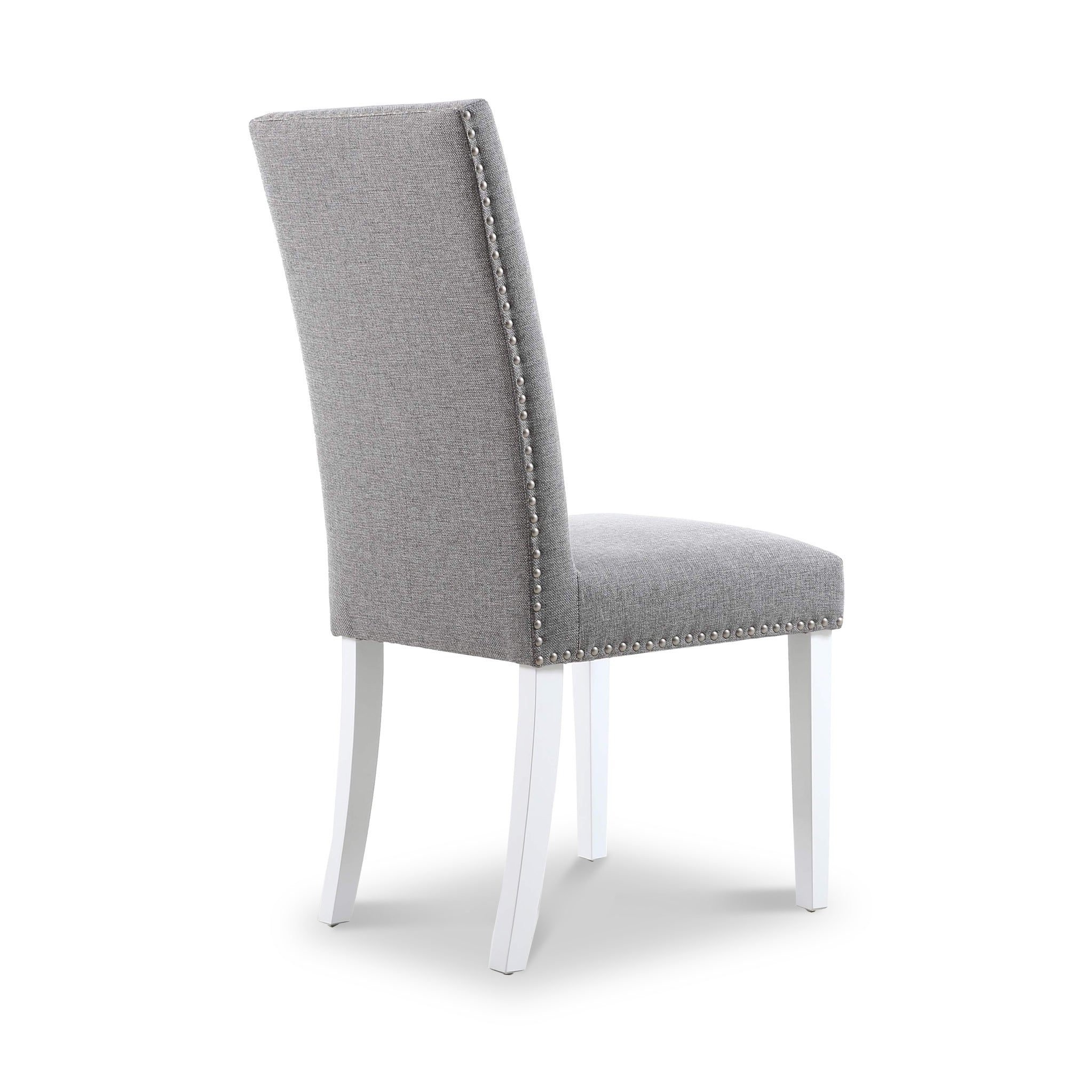 Conran Stud Detail Dining Chair with White Legs - Image 11