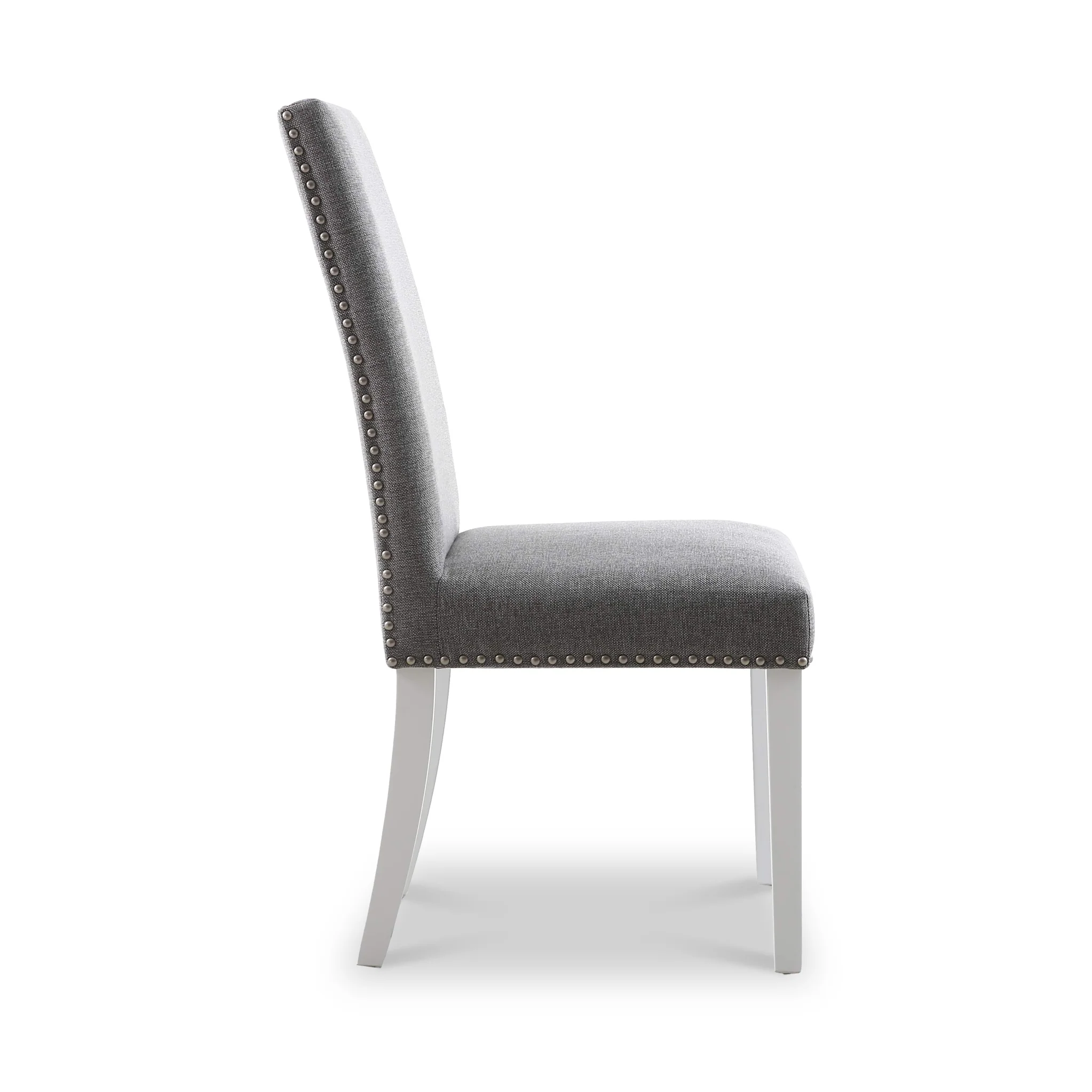 Conran Stud Detail Dining Chair with White Legs - Image 12