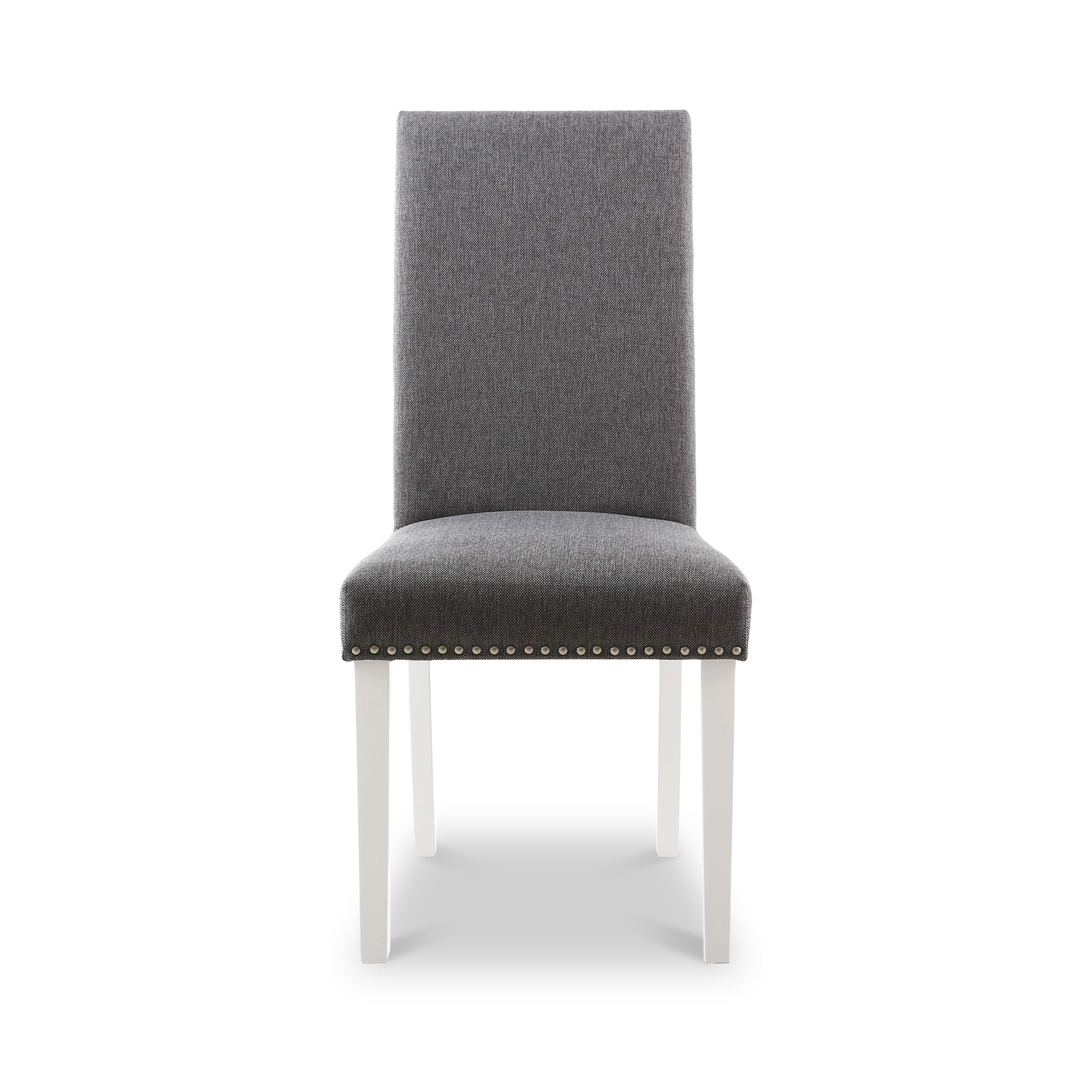 Conran Stud Detail Dining Chair with White Legs - Image 3