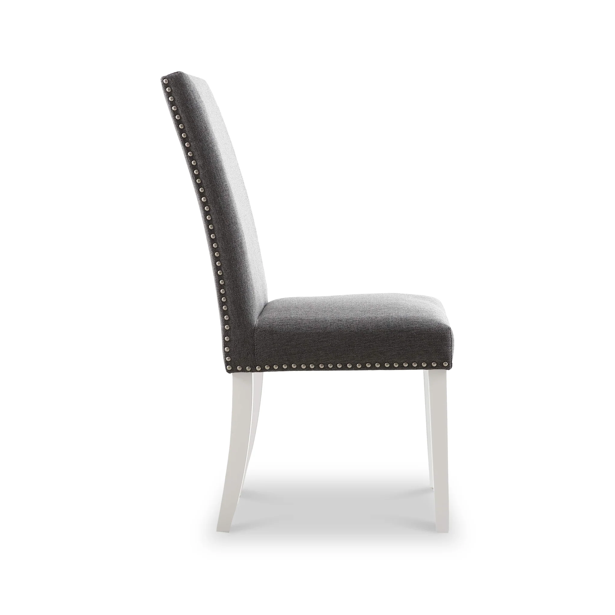 Conran Stud Detail Dining Chair with White Legs - Image 4