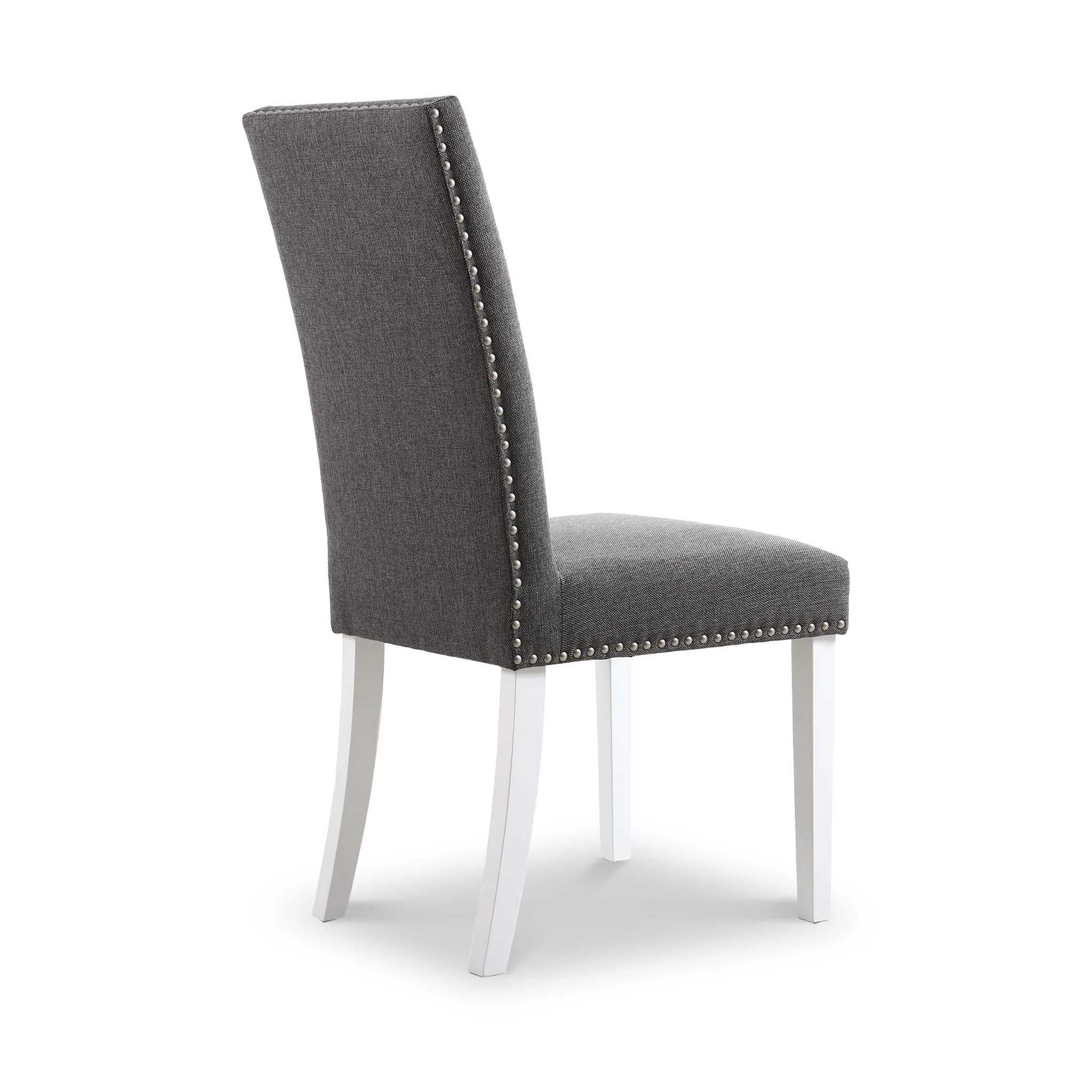 Conran Stud Detail Dining Chair with White Legs - Image 5