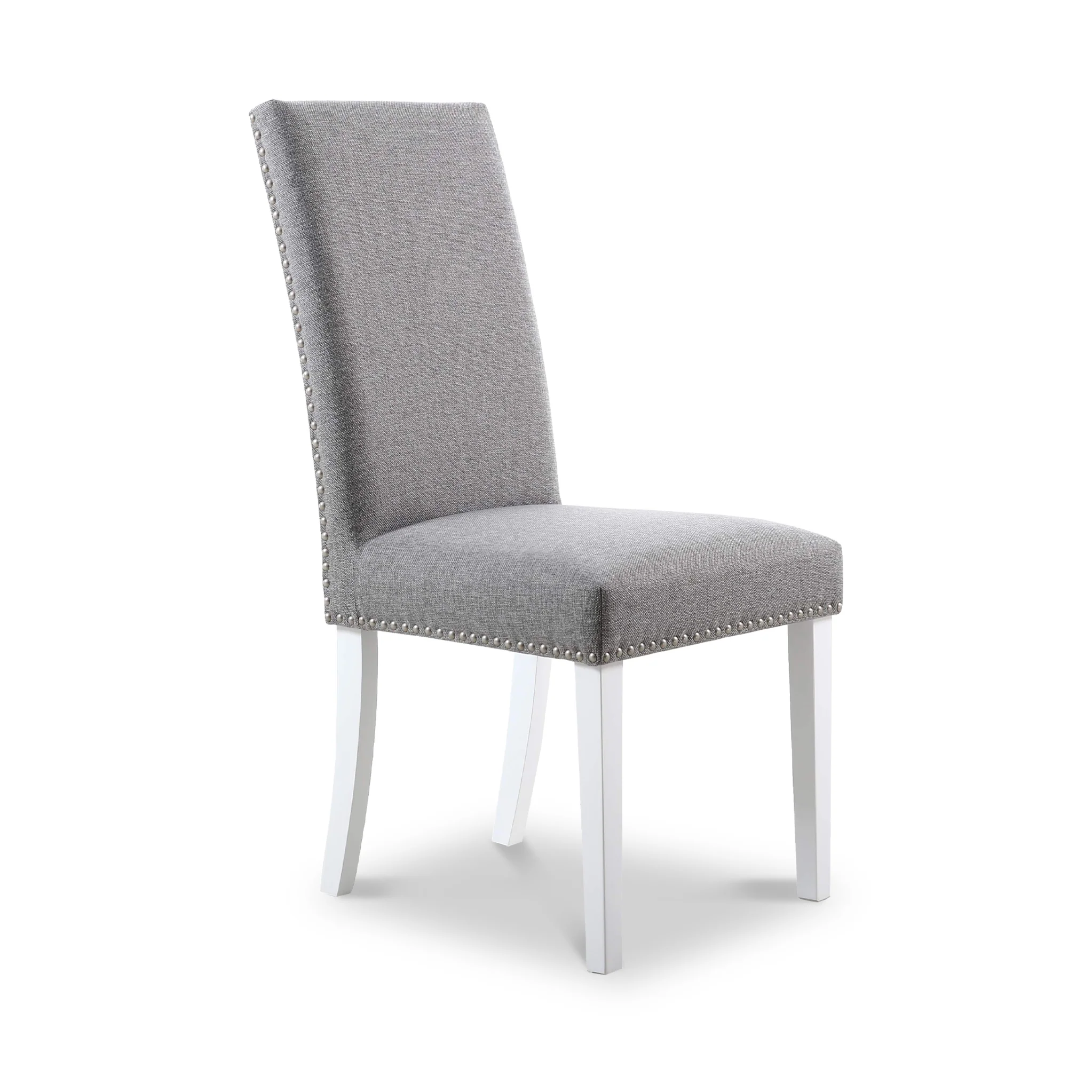 Conran Stud Detail Dining Chair with White Legs - Image 7