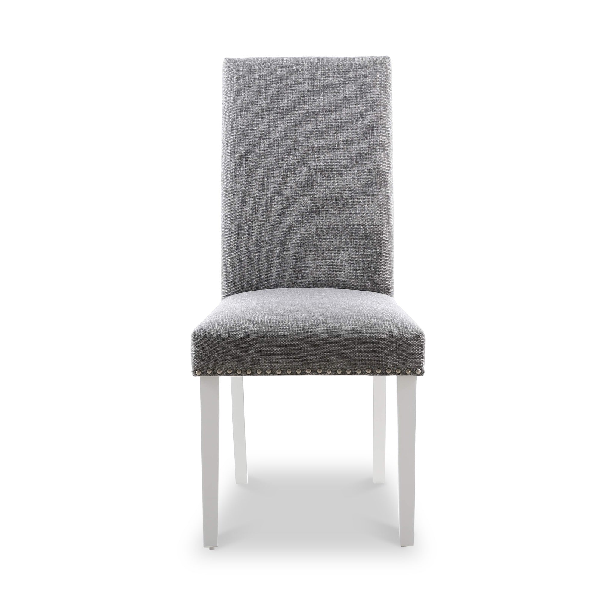 Conran Stud Detail Dining Chair with White Legs - Image 9