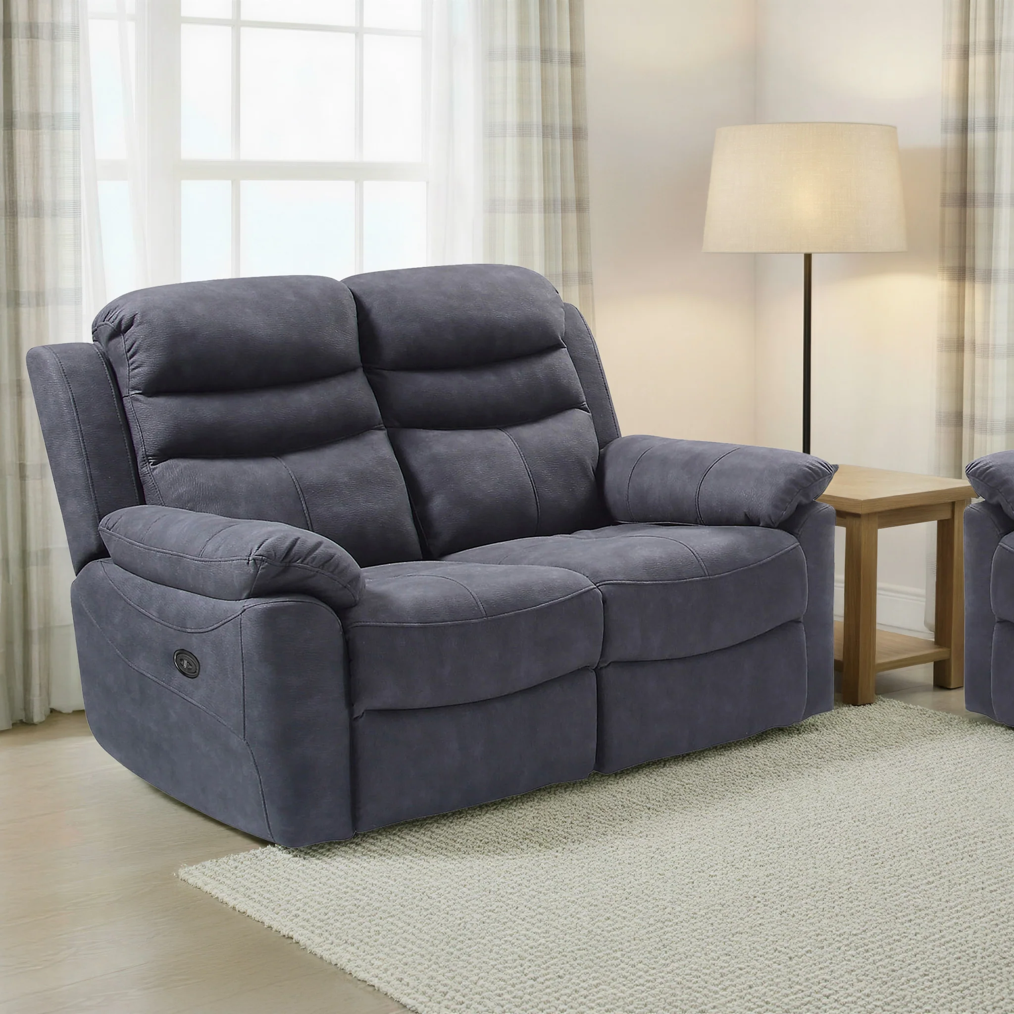 Conway Charcoal Power Reclining 2 Seater Sofa - Image 2