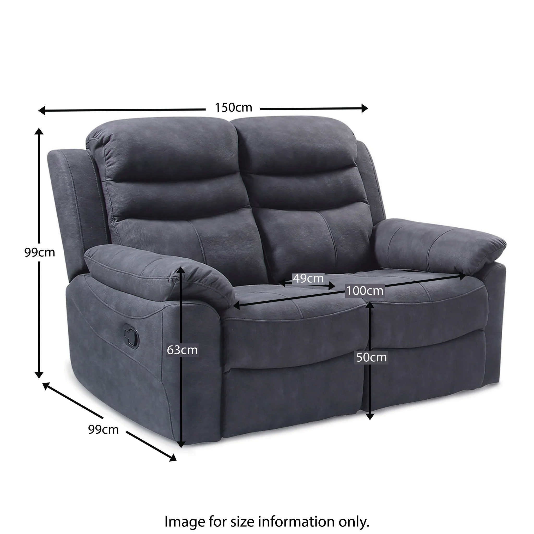 Conway Reclining 2 Seater Sofa - Image 8