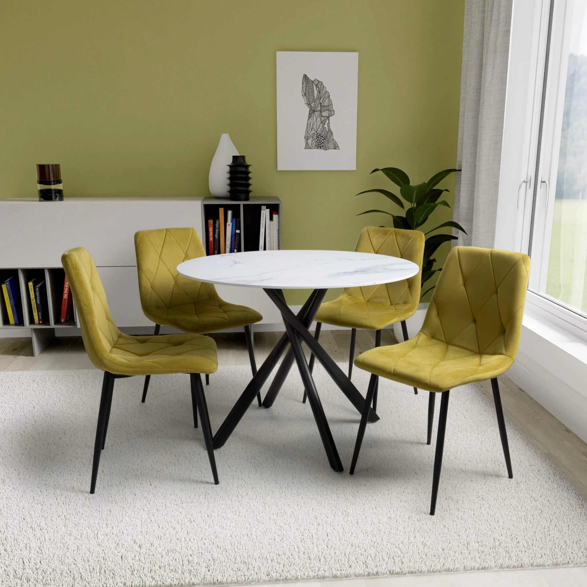 Coombe 100cm Round Dining Table - Image 9