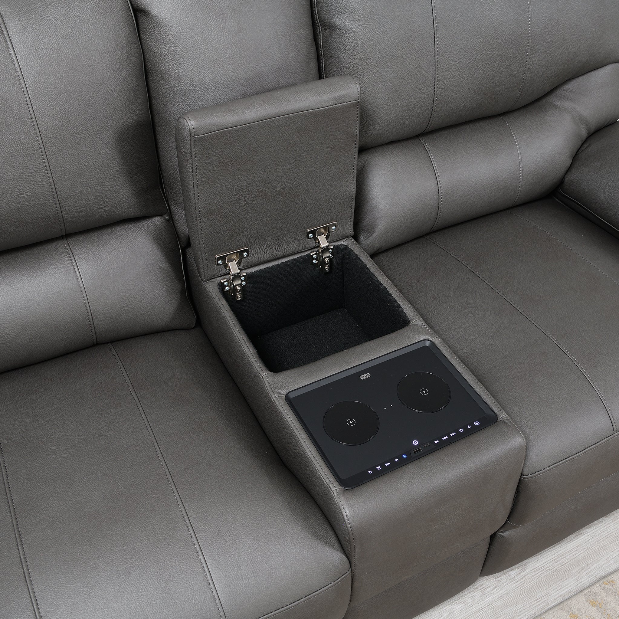 Cooper Tech Dual Power Recliner 2 Seater Sofa with Console - Image 11