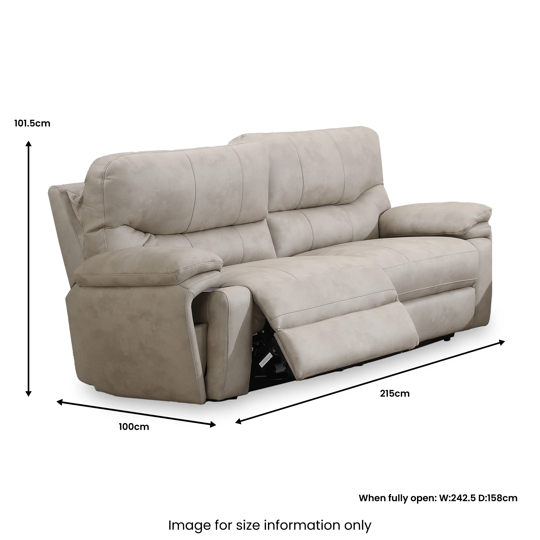 Cooper Tech Dual Power Recliner 2 Seater Sofa with Console - Image 8