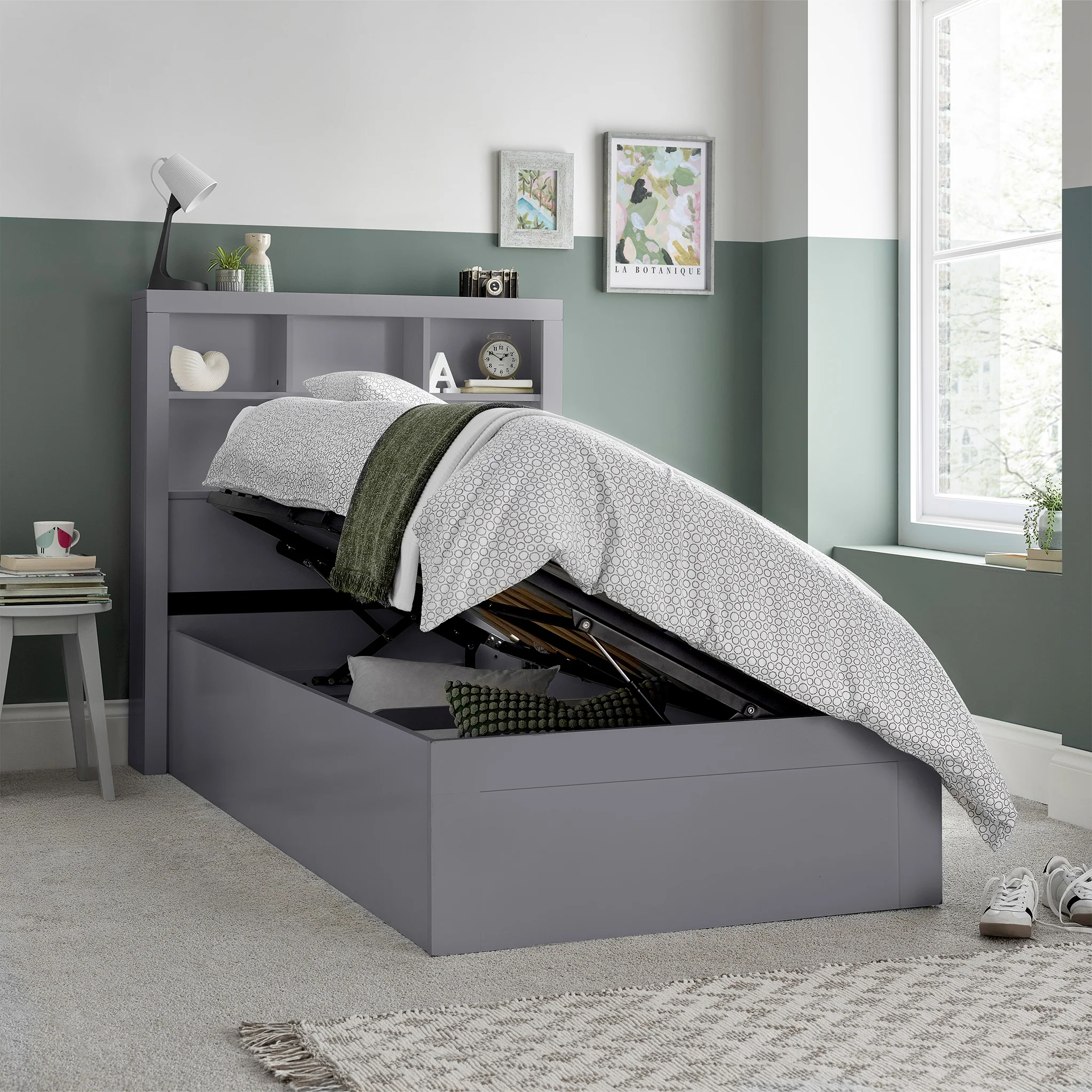 Cooper Wooden Ottoman Storage Bed Frame - Image 2