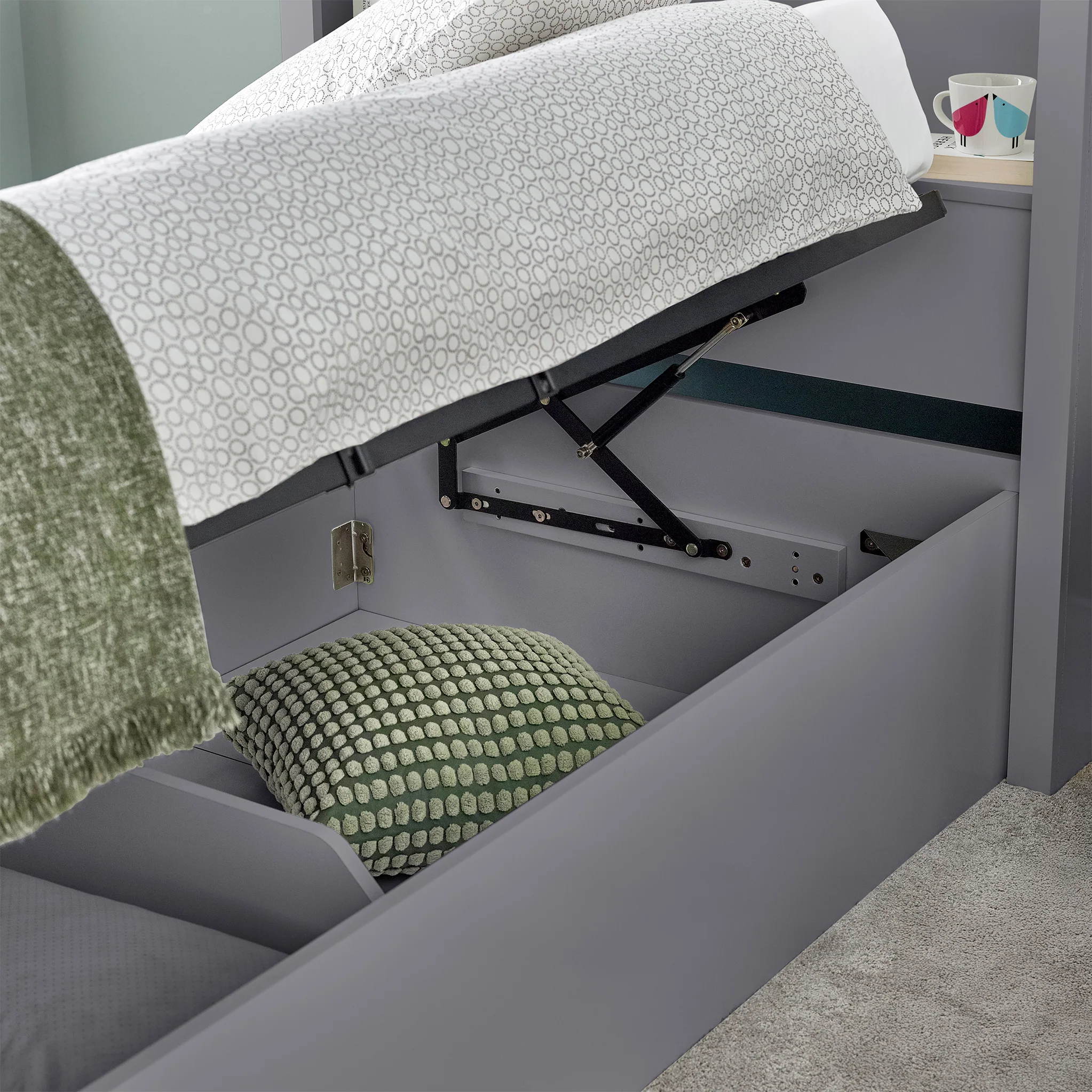 Cooper Wooden Ottoman Storage Bed Frame - Image 3