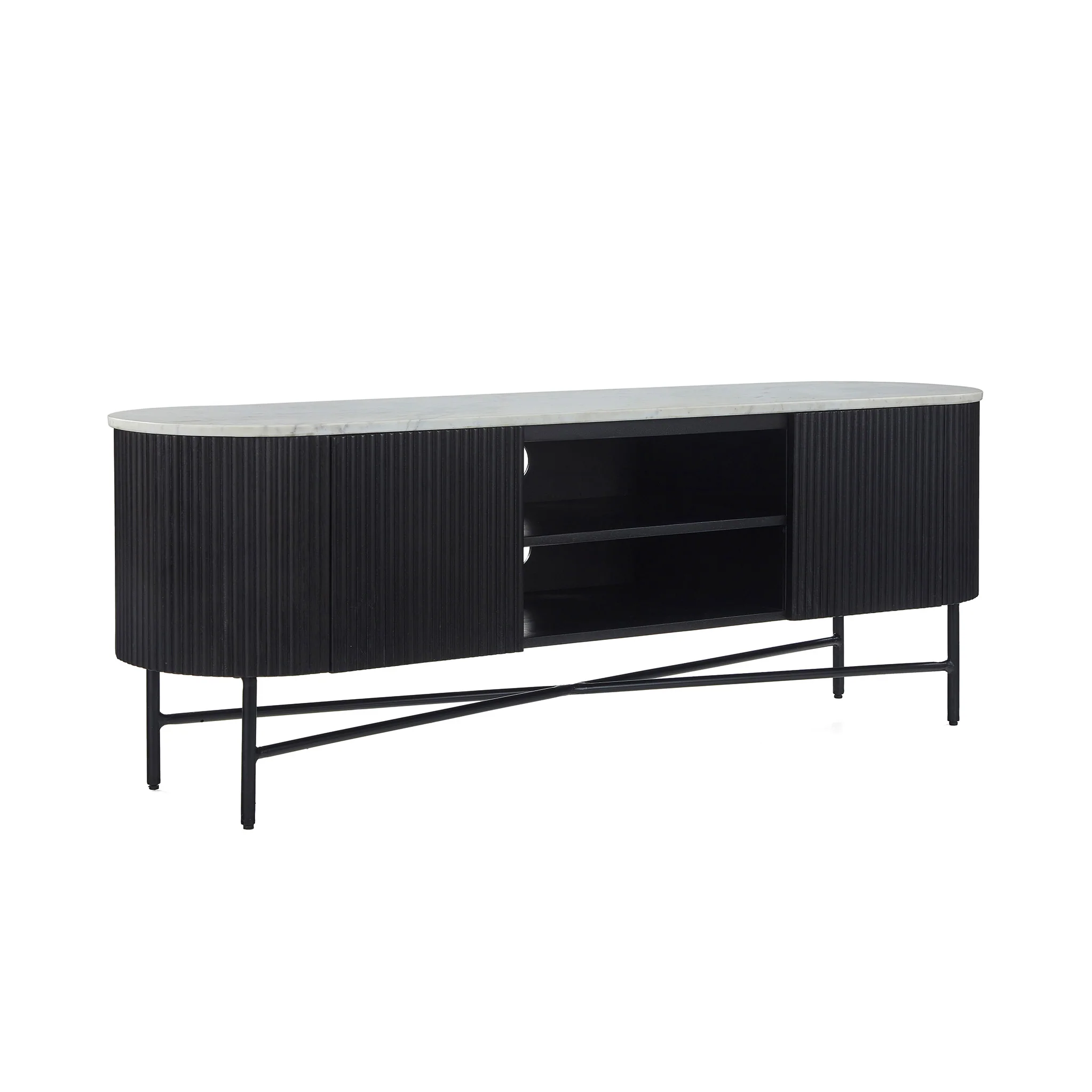 Milo Mango & Marble Fluted Wide TV Media Unit - Image 10