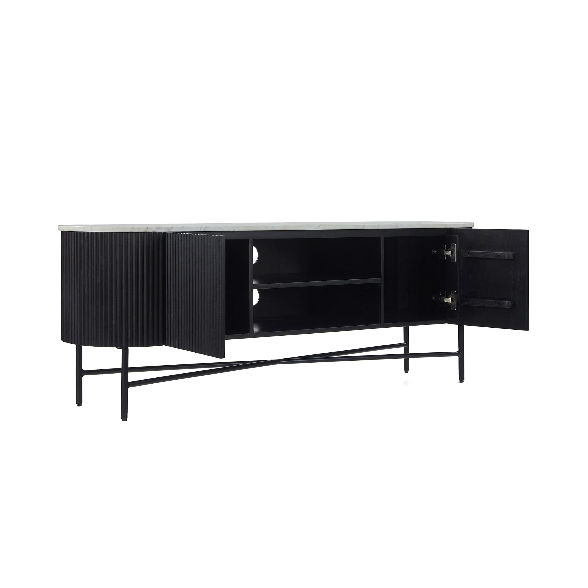 Milo Mango & Marble Fluted Wide TV Media Unit - Image 12