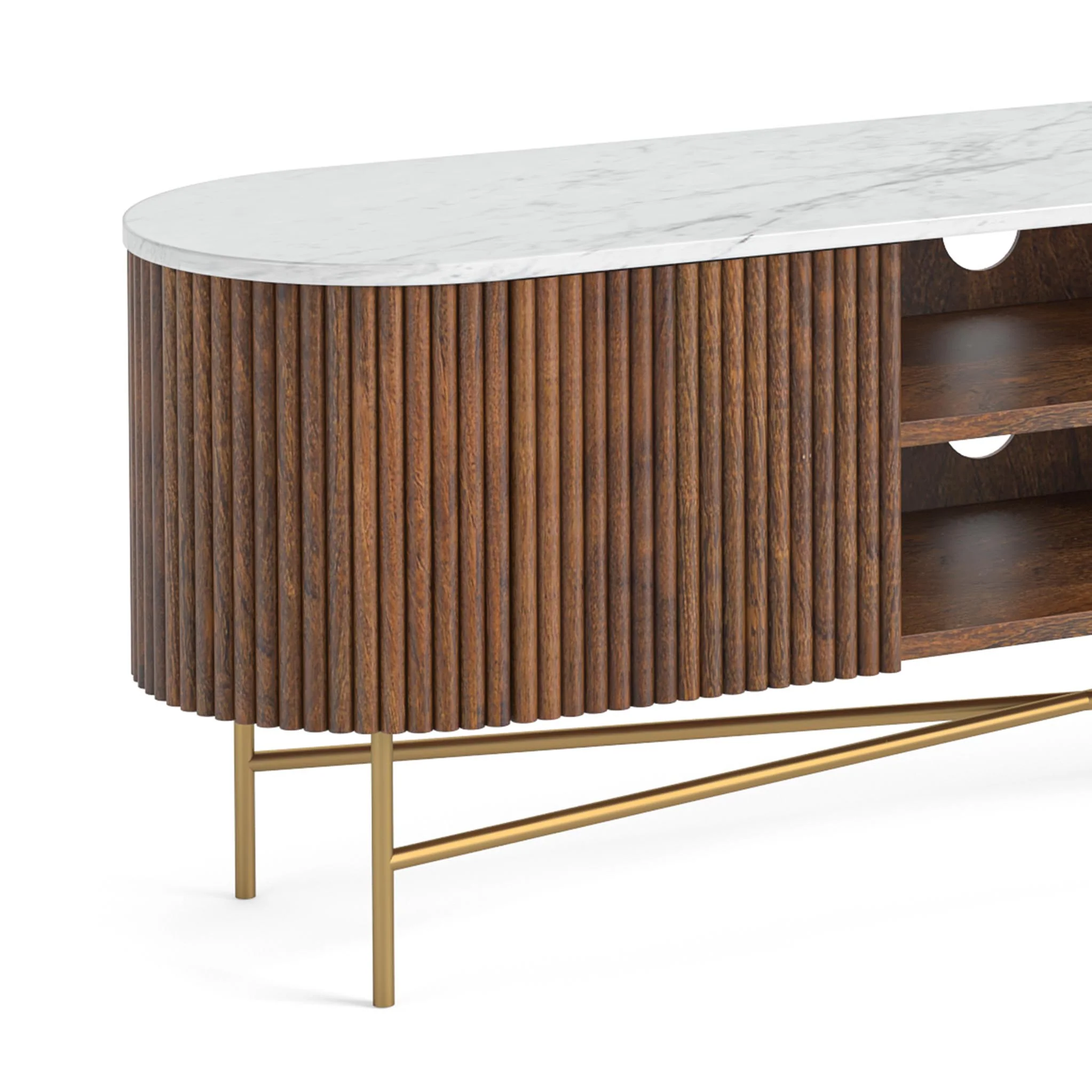 Milo Mango & Marble Fluted Wide TV Media Unit - Image 17